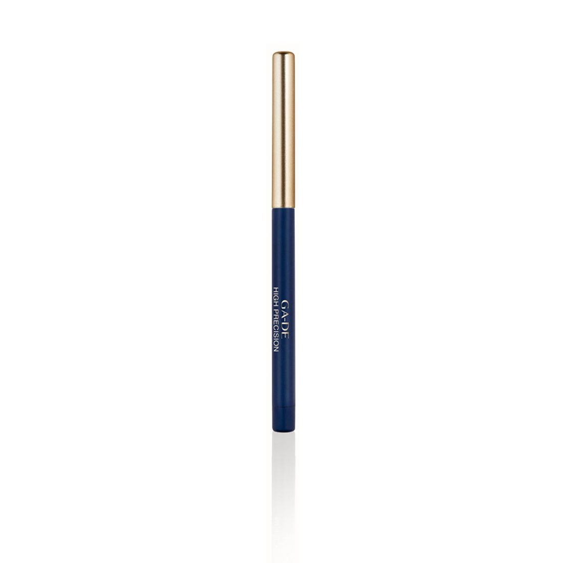 Eyeliner bleu avec capuchon doré. Inscription: GA-DE HIGH PRECISION.