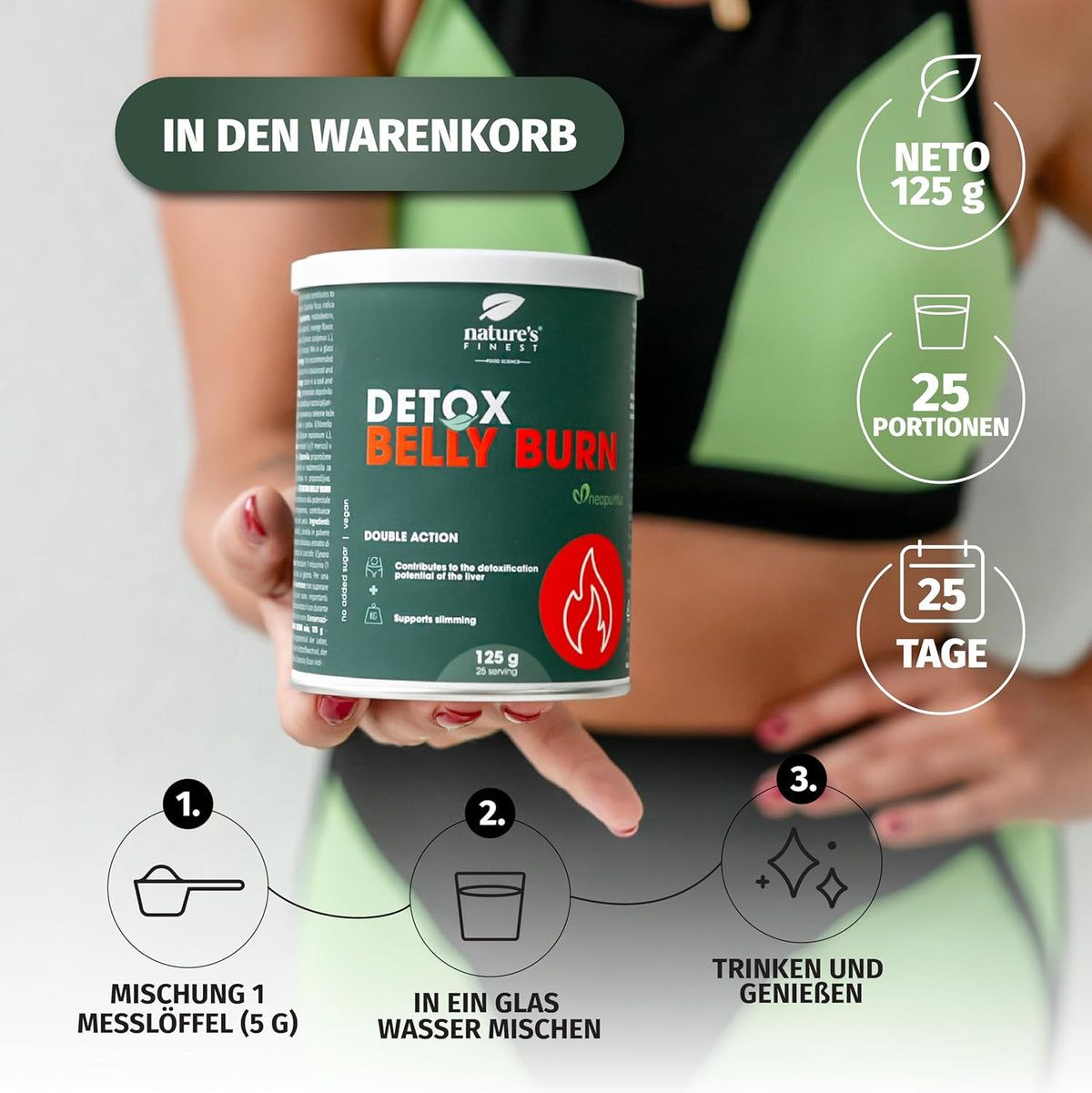 Nature's Finest Detox Belly Burn - Detox, afslanken & vetverbranding