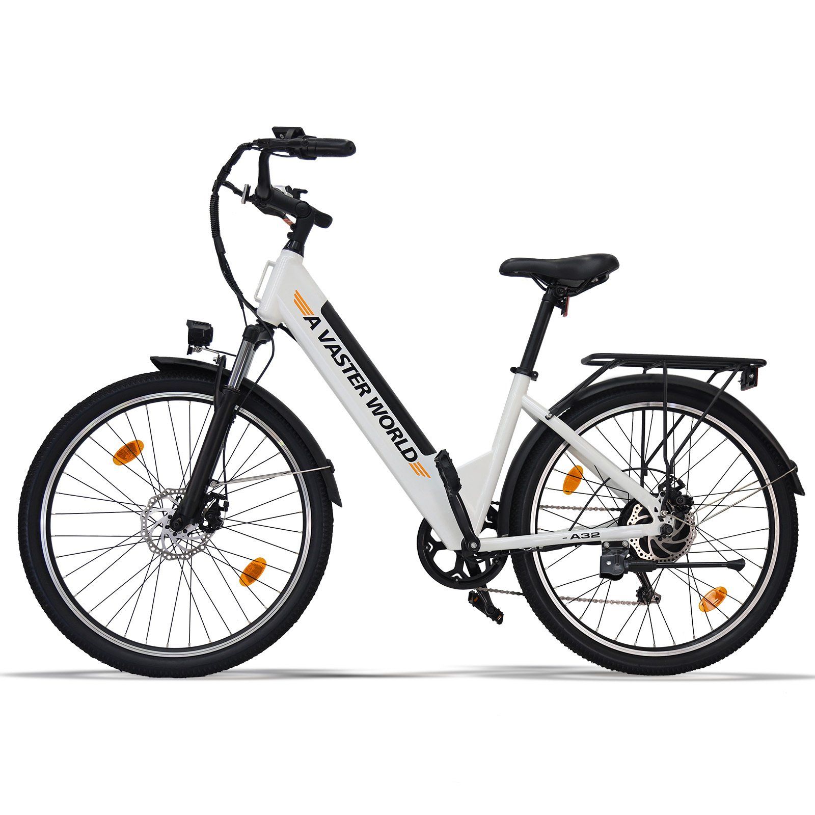 AVDL A32 Vélo électrique à cadre ouvert pour les trajets urbains, batterie 48 V 10,4 Ah
