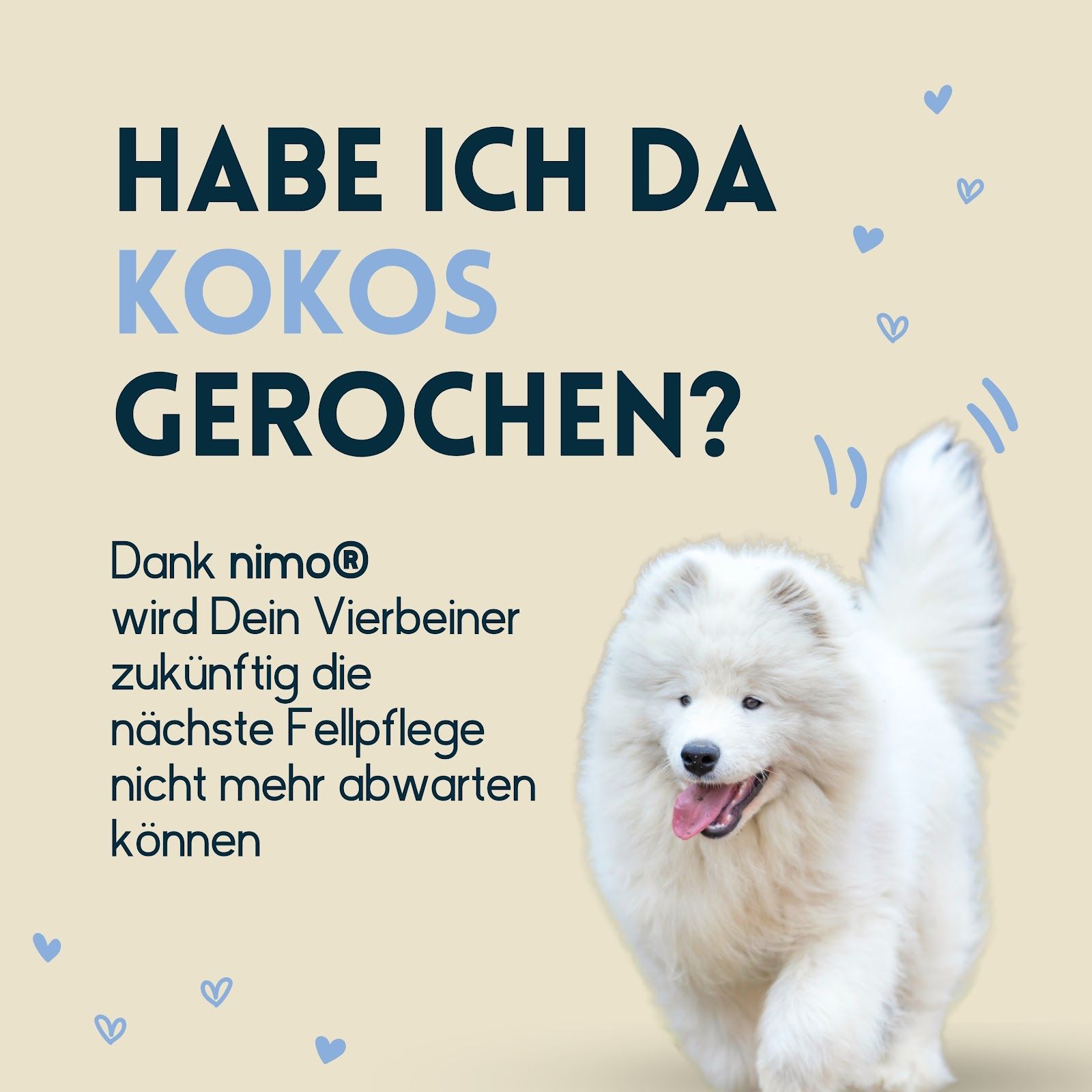 nimo® vachtverzorgingsspray kokosnoot voor honden & katten • laat de vacht glanzen en verzorgt hem