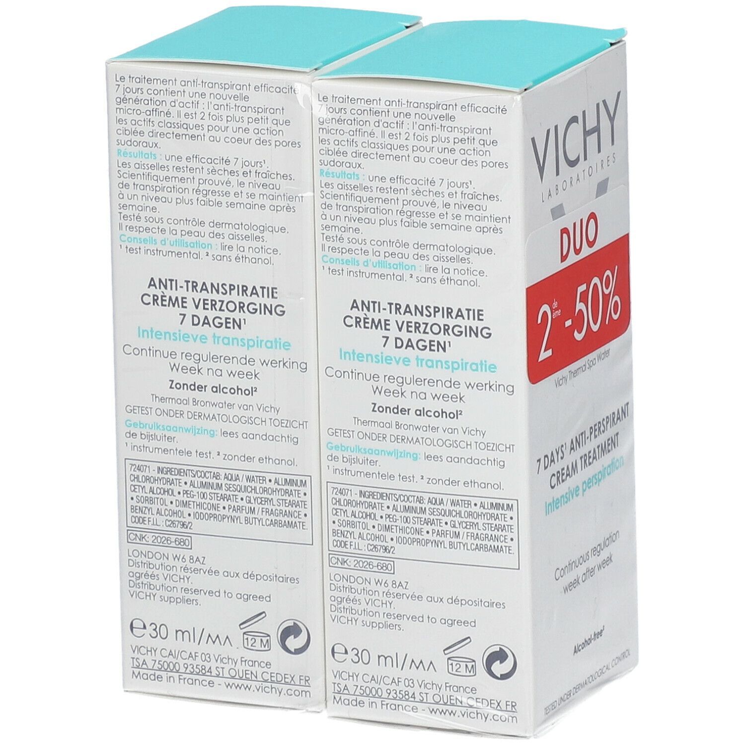 Vichy Traitement Anti-Transpirant 7 Jours Promo 2ième -50%