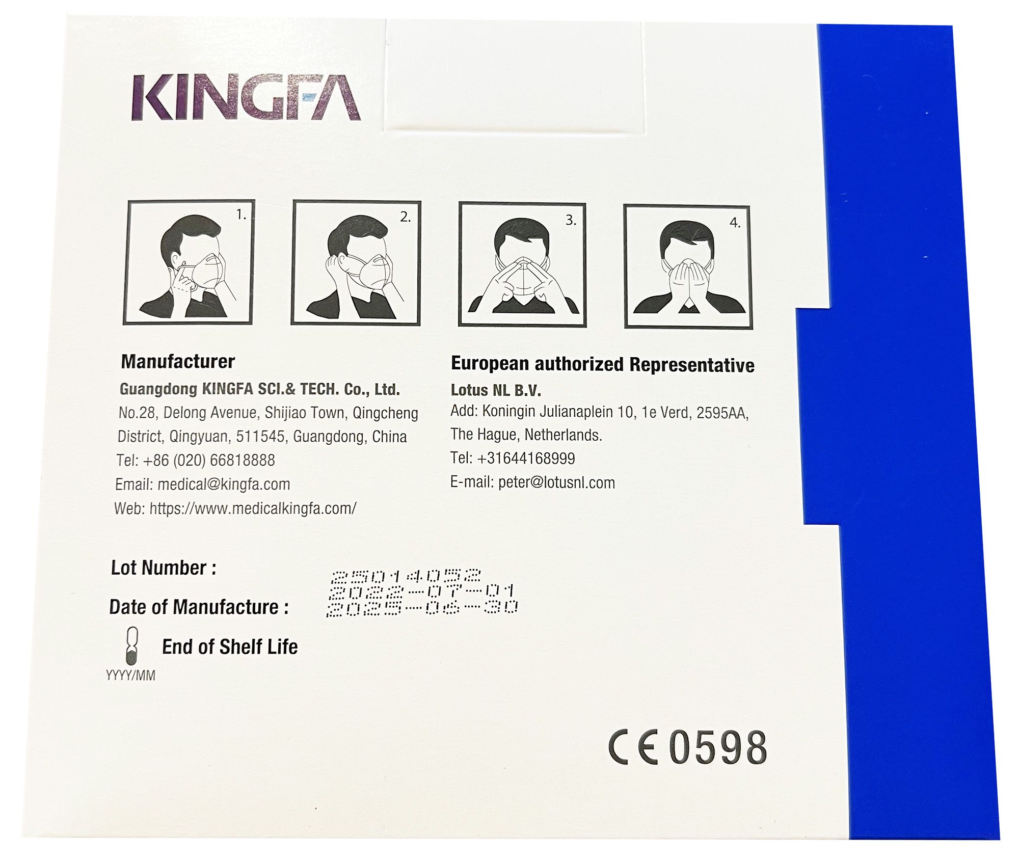 Kingfa Masque de protection FFP2