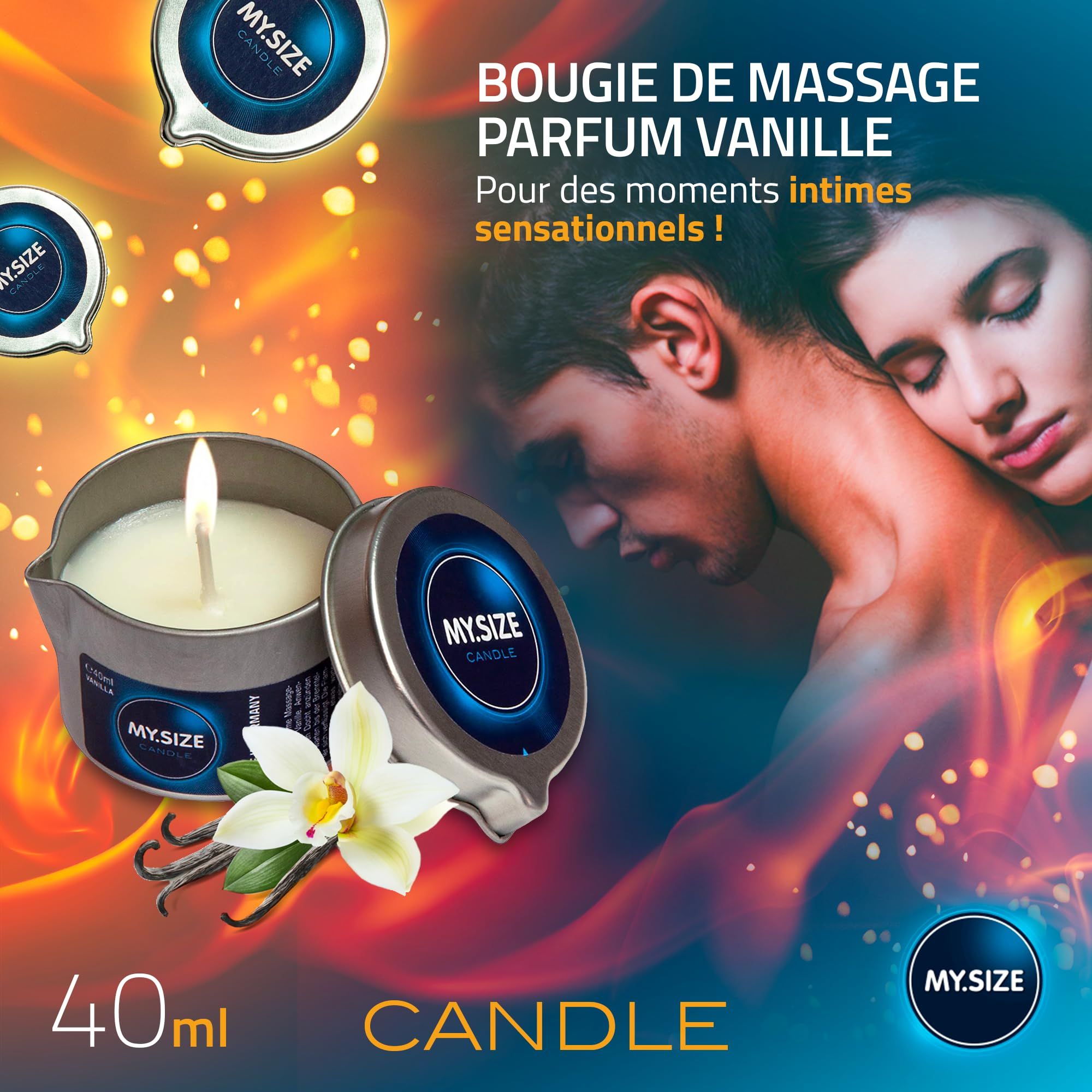 MY.SIZE Bougie de Massage Vanille