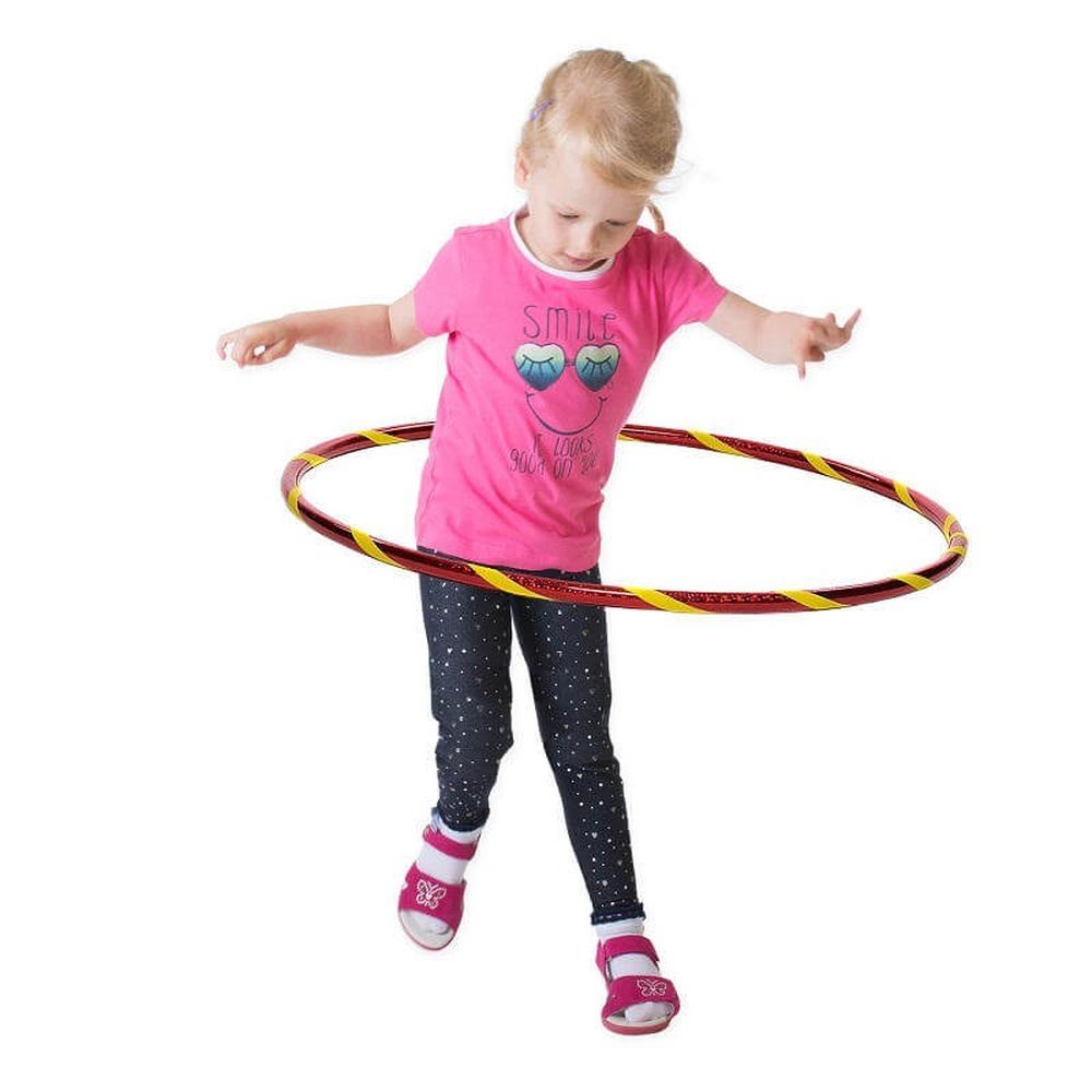 Hoopomania Funny hula hoop enfant | Ø 70 cm | Rouge-Jaune