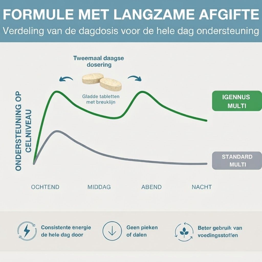 Actieve vitaminevormen klaar voor het lichaam: Gemethyleerde B-vitamines, chelaatmineralen, lycopeen.