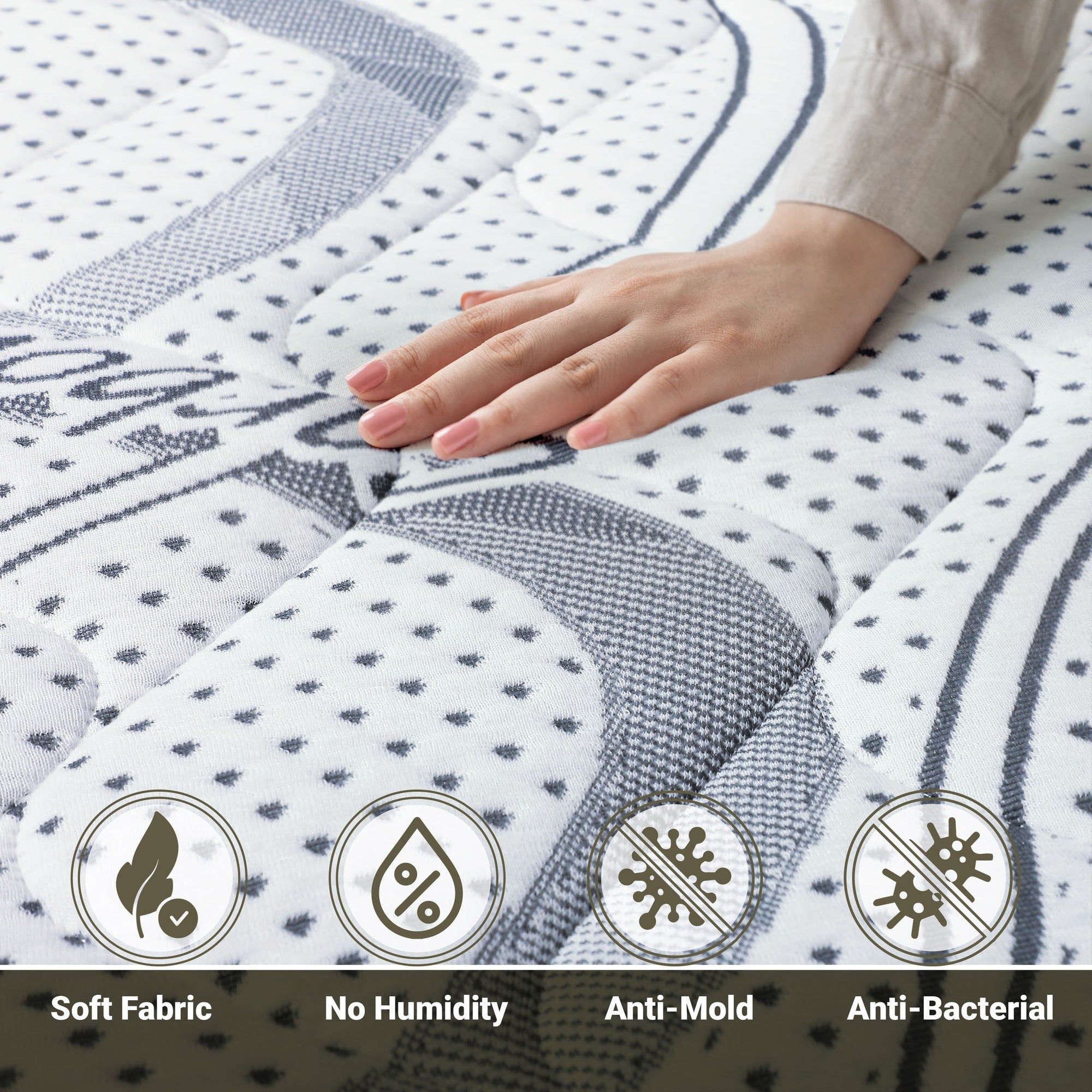 The White Stone Orthopedisch Matras 140x200 cm Medium Stevigheid | Hoogte 20 cm
