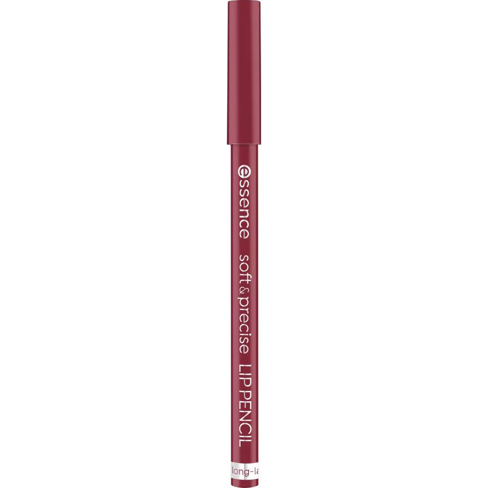 Lipliner van Essence. De lipliner is rood en heeft een bijpassende dop. Op de lipliner staat 'soft & precise LIP PENCIL'.