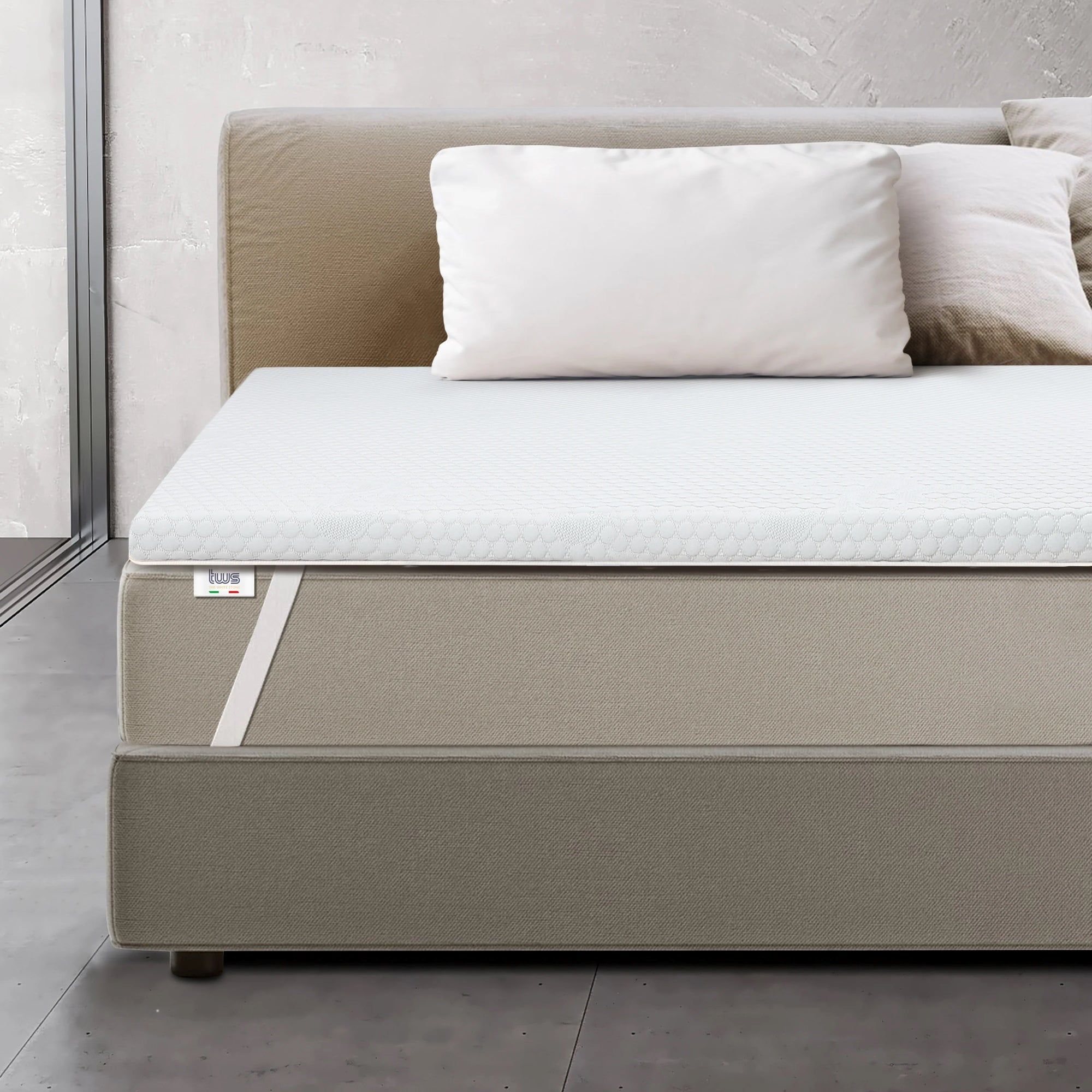 The White Stone Traagschuim topmatras 135 x 190 cm | Matras topmatras 6 cm