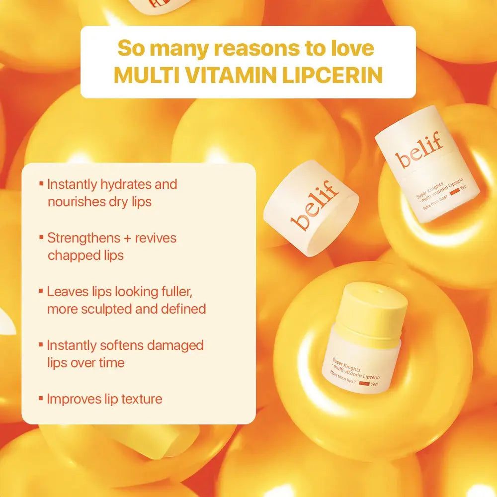 Belif Super Knights Multi Vitamin Lipcerin – baume à lèvres nourrissant à l’exfoliation douce