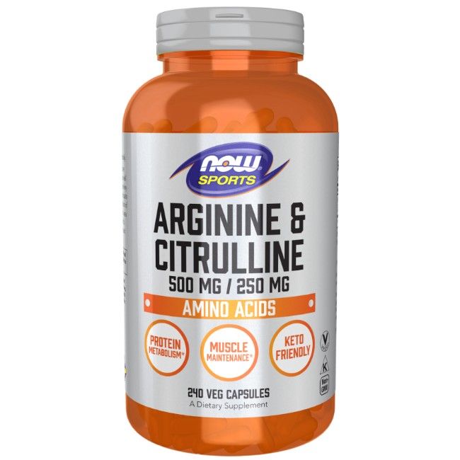 Now Foods Arginine en citrulline 500 mg / 250 mg