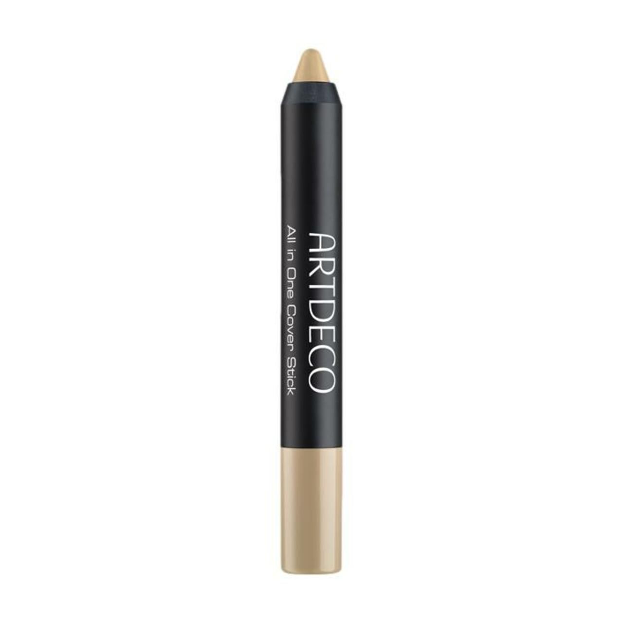 Artdeco All in One Cover Stick. Zwarte stick met beige punt. Productnaam en merk duidelijk zichtbaar.