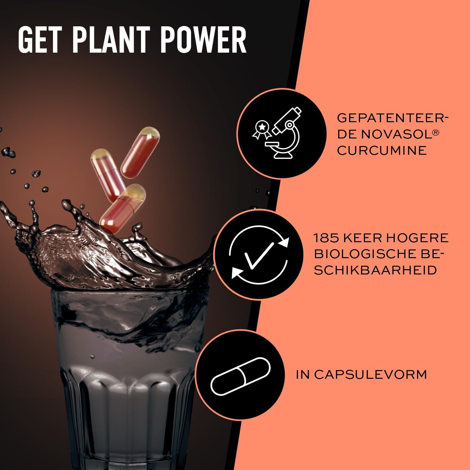 ESN Curcumine capsules: 1000mg curcumine, NovaSol curcumine, 185x betere biologische beschikbaarheid.