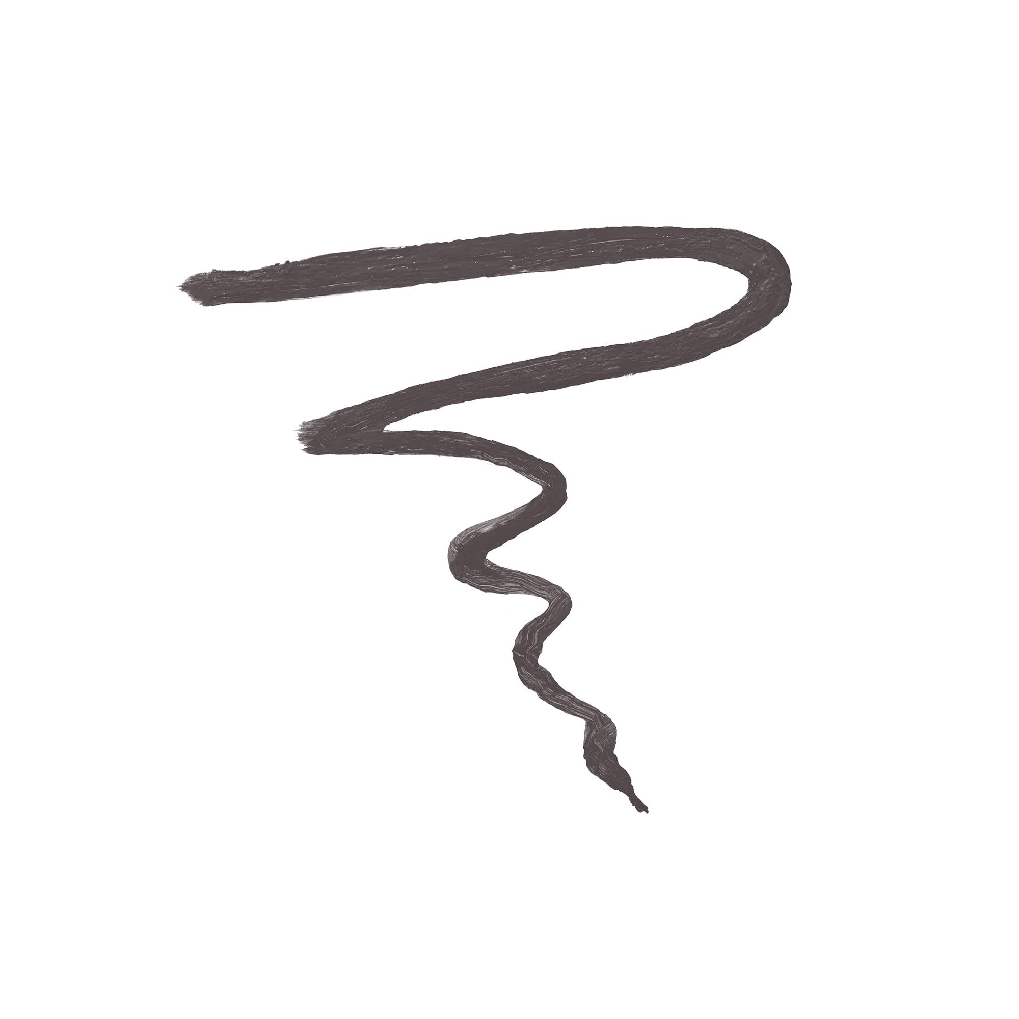 Une ligne grise tracée par un stylo Shiseido Eye Microliner Ink. La ligne est ondulée.