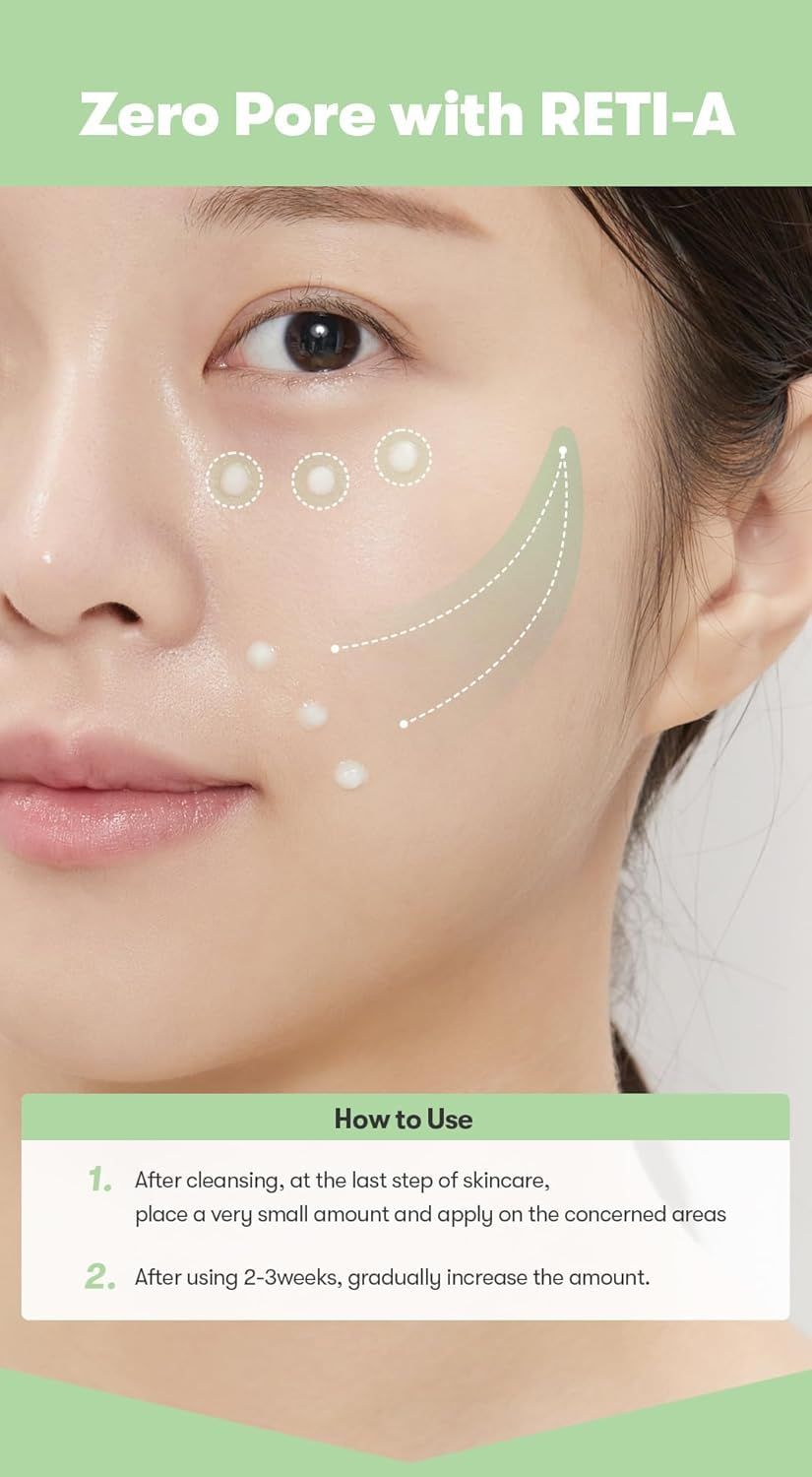 Close-up van een gezicht met getekende punten. Tekst: How to Use. Gebruiksaanwijzing voor de crème.