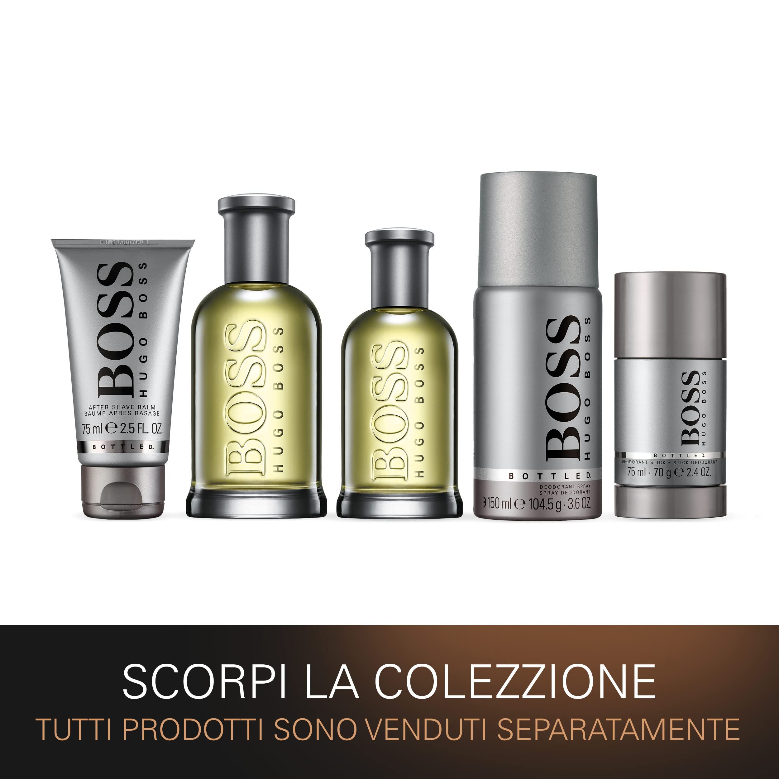 Collection Hugo Boss Bottled : lotion, après-rasage, déodorant stick.