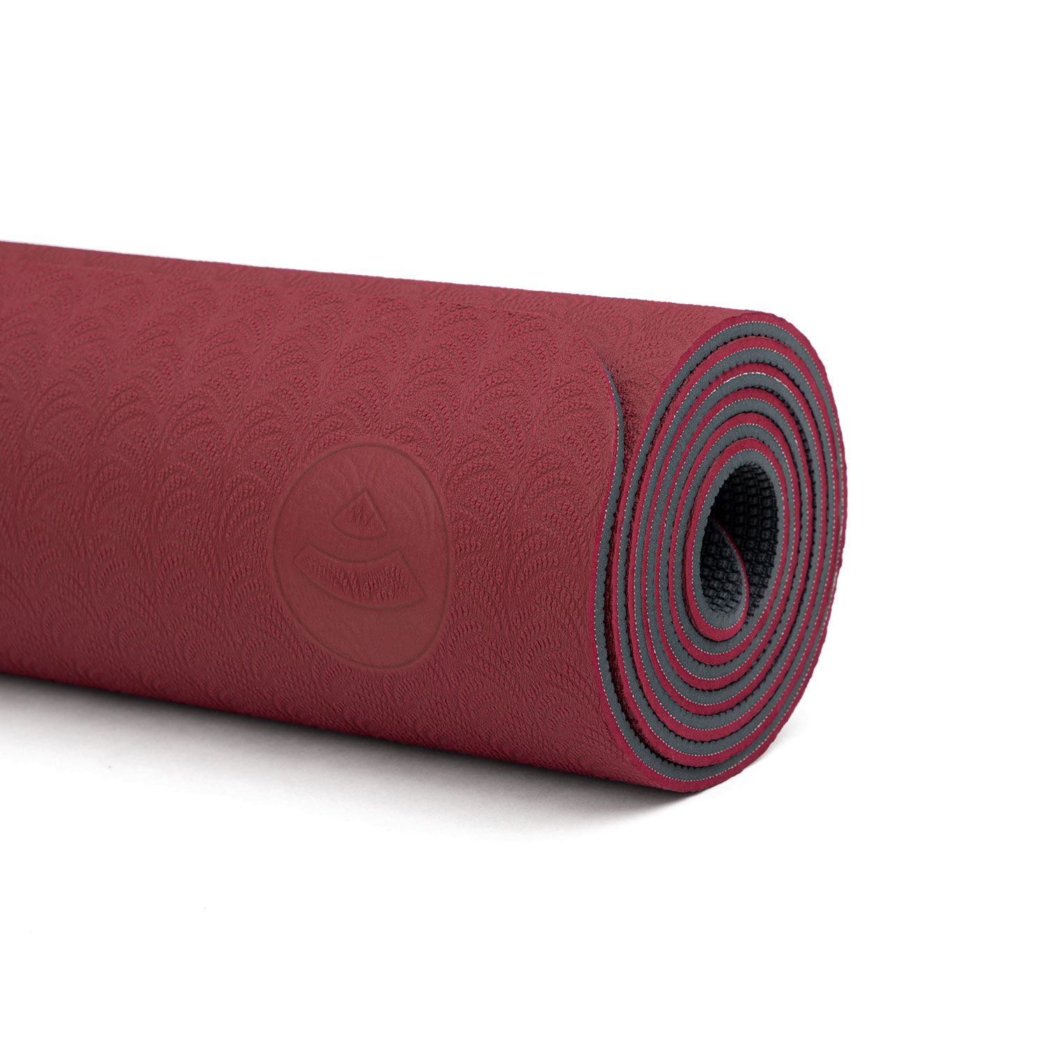 bodhi LOTUS PRO yogamat donkerrood/antraciet