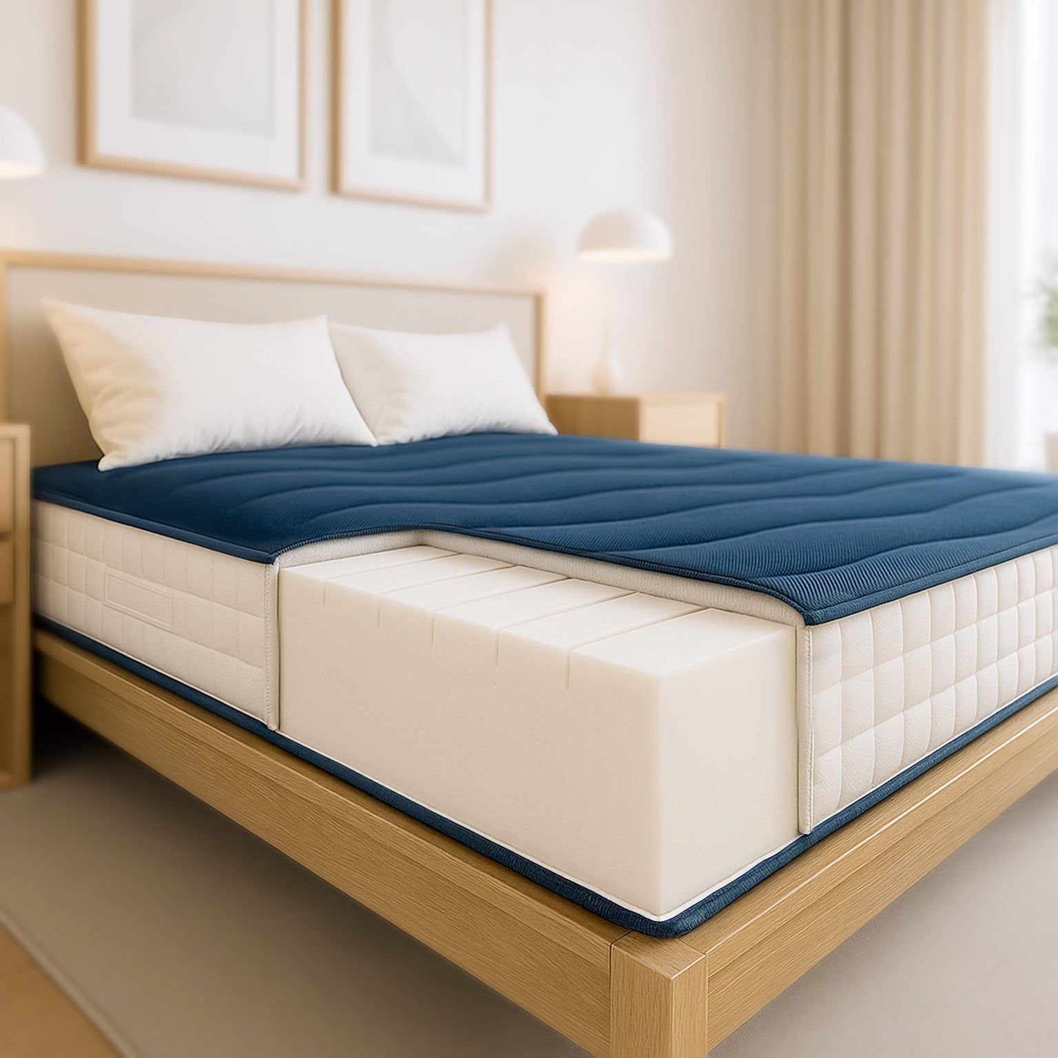 The White Stone Matras 120x190 cm van Waterfoam Hypoallergeen Hoogte 20 cm