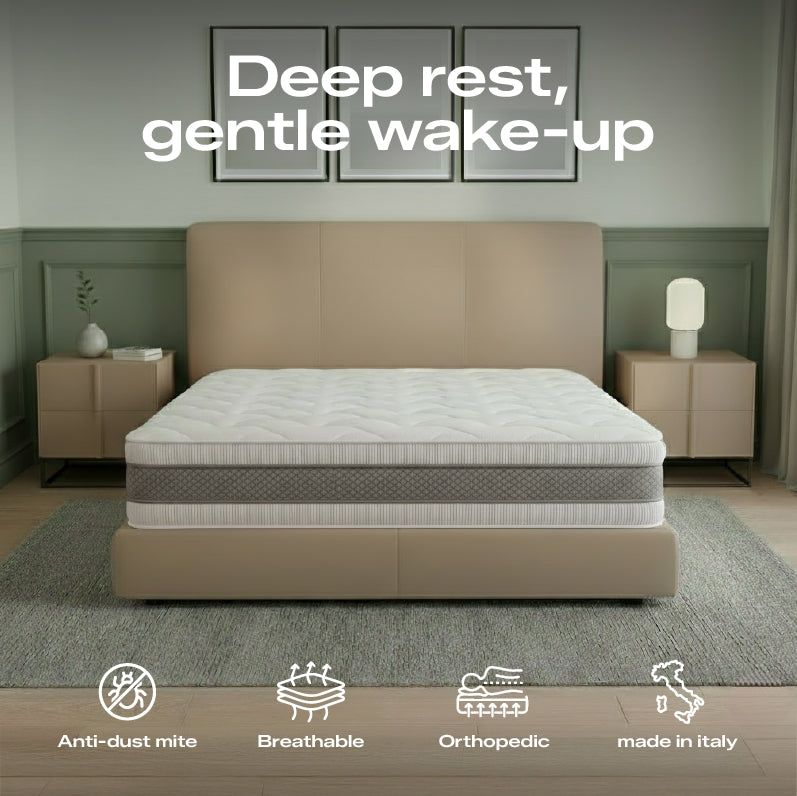 The White Stone Matras 140x200 20 cm hoge stevigheid | Made in Italy