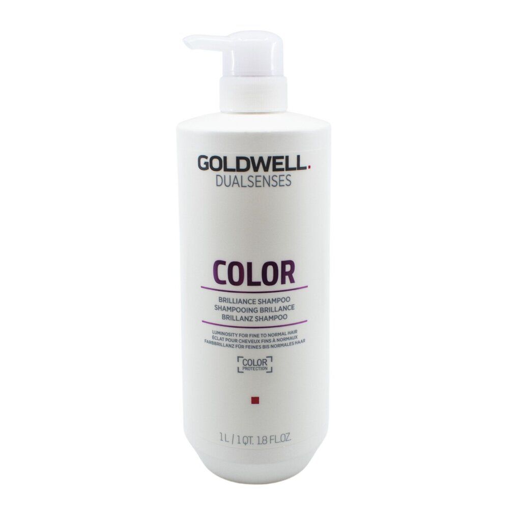 Shampoing Goldwell Dualsenses Color Brilliance, flacon de 1L avec pompe.