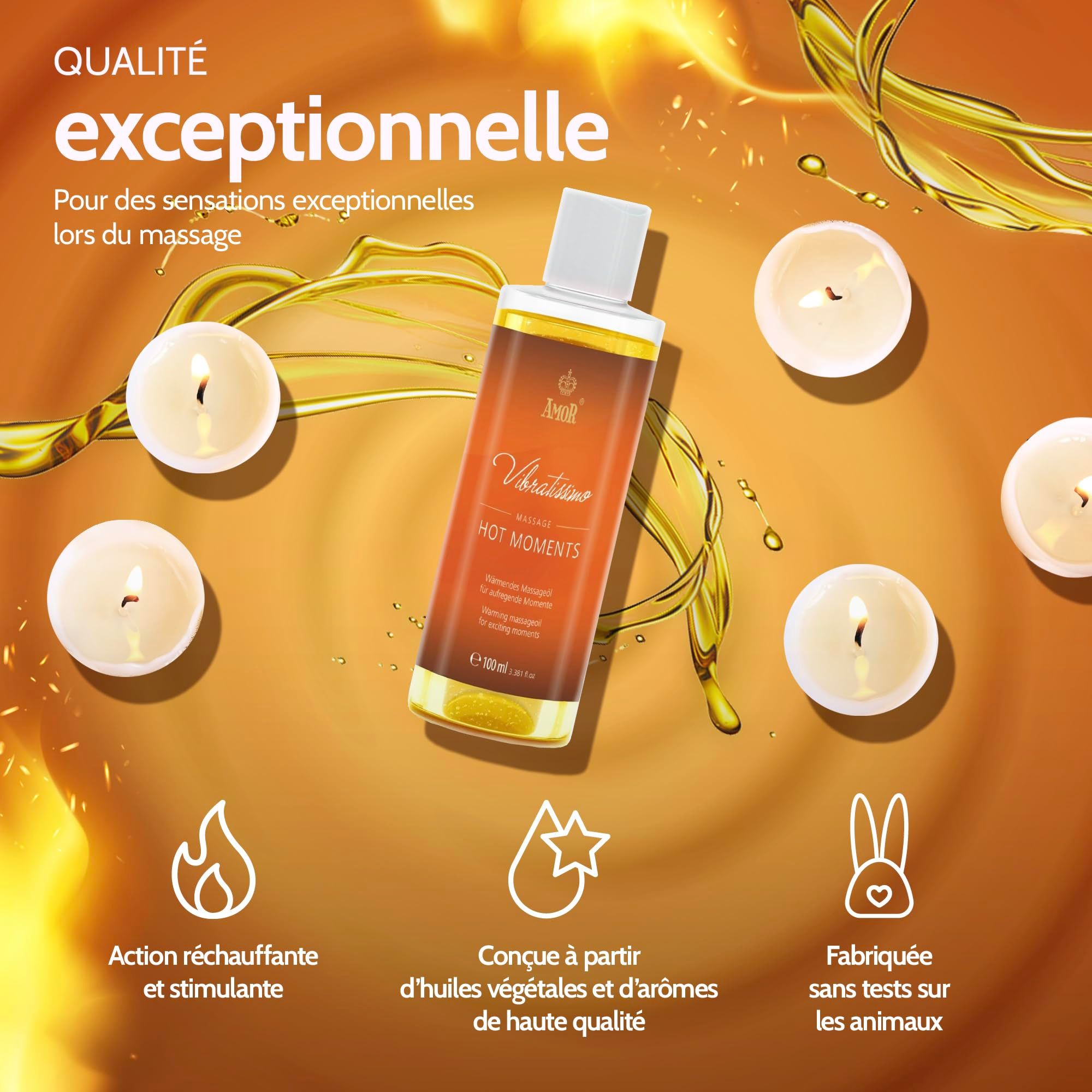 Vibratissimo Huile de Massage Hot Moments
