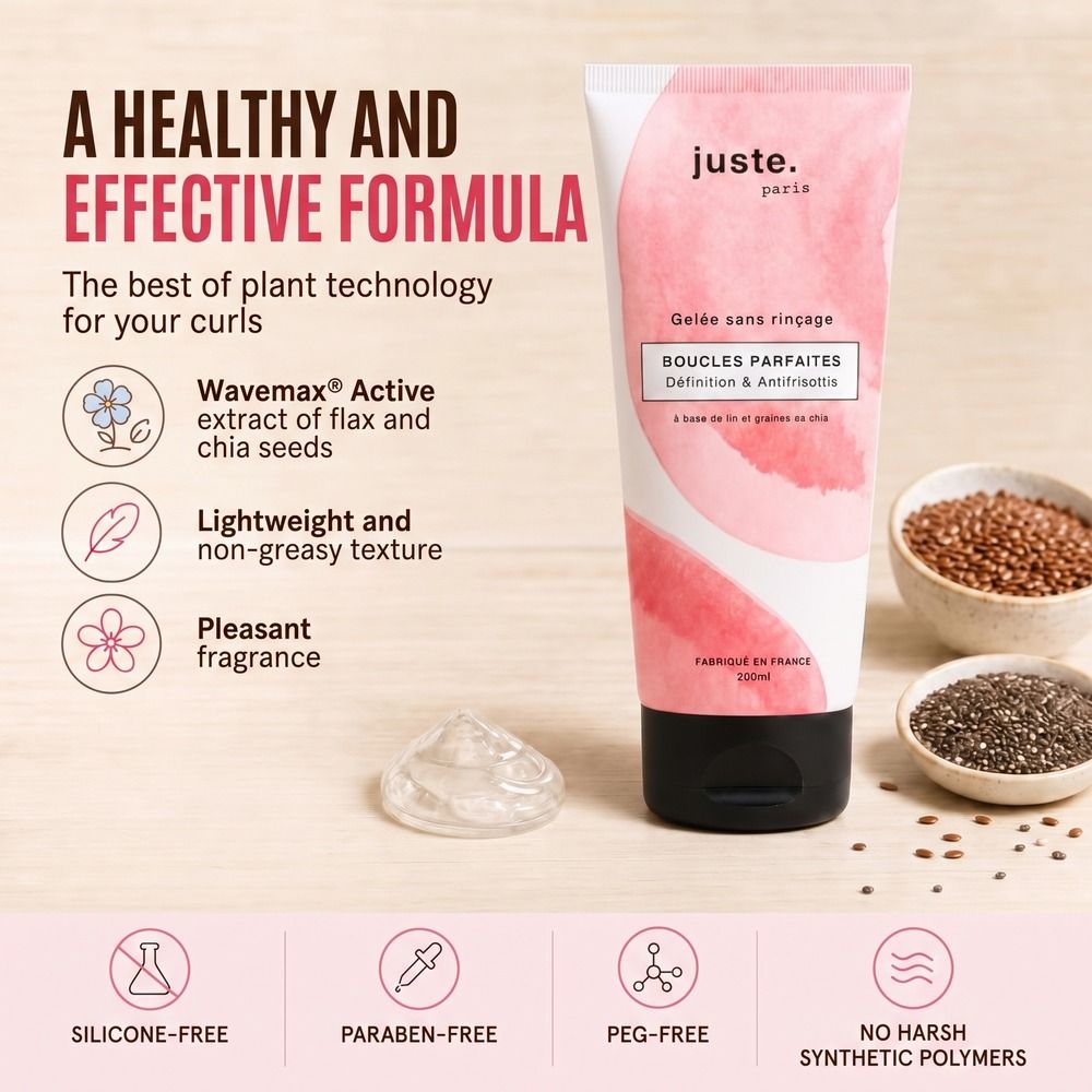 Juste. Paris leave-in gel voor gedefinieerde krullen, 200ml.