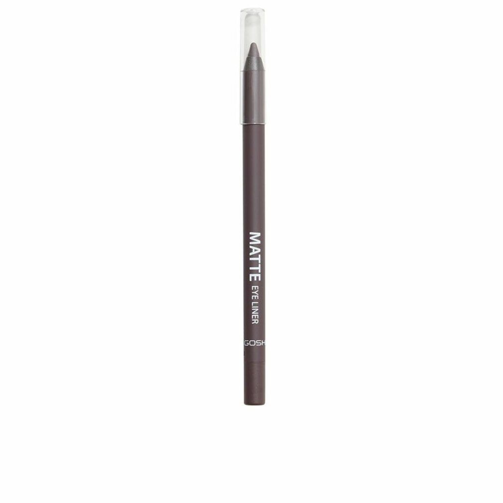 Bruine Gosh Matte Eyeliner. Opschrift "MATTE EYE LINER" en "GOSH". Met transparante dop.
