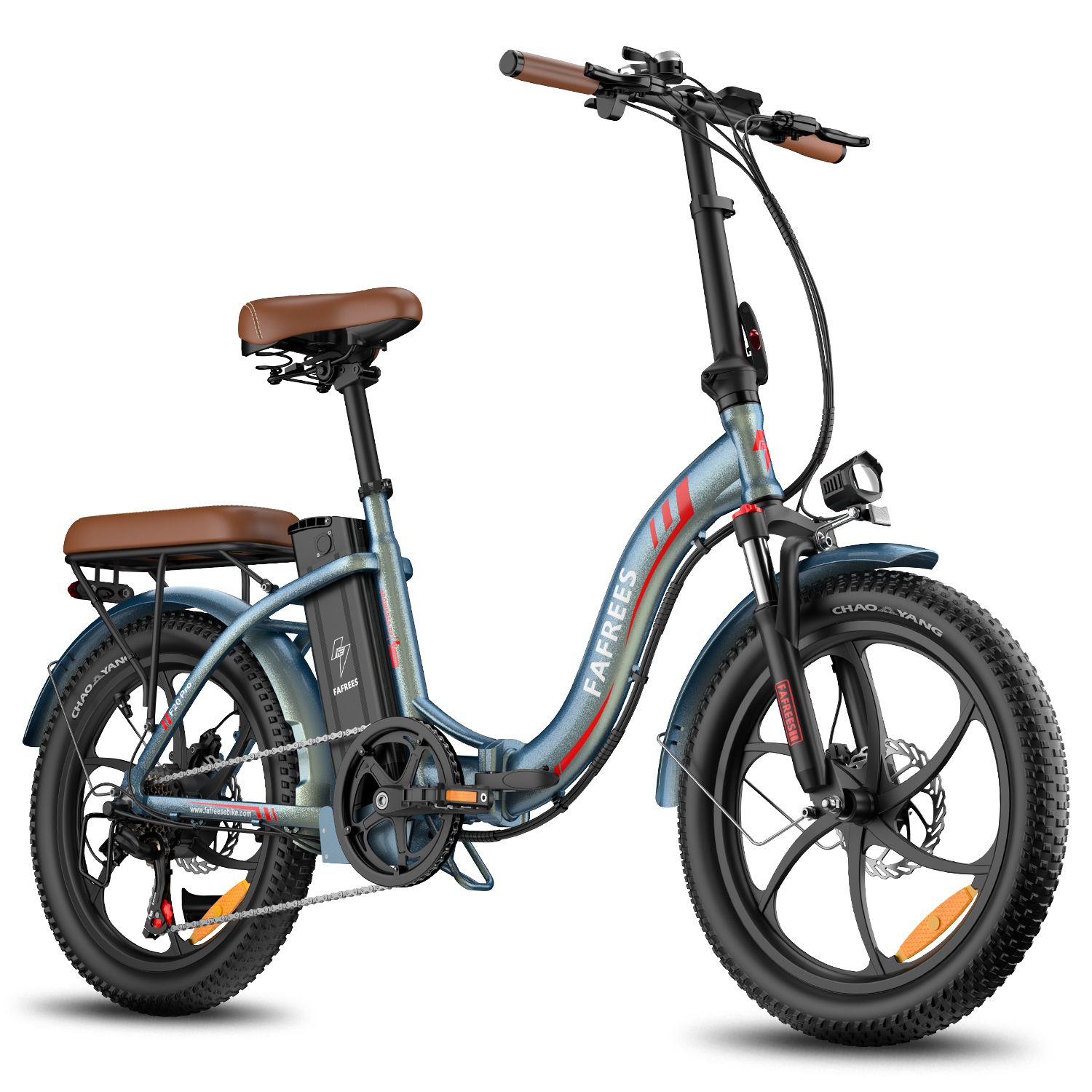 FAFREES F20 Pro Vélo électrique pliant avec batterie 20 Ah, pneus larges 20 pouces et 7 vitesses