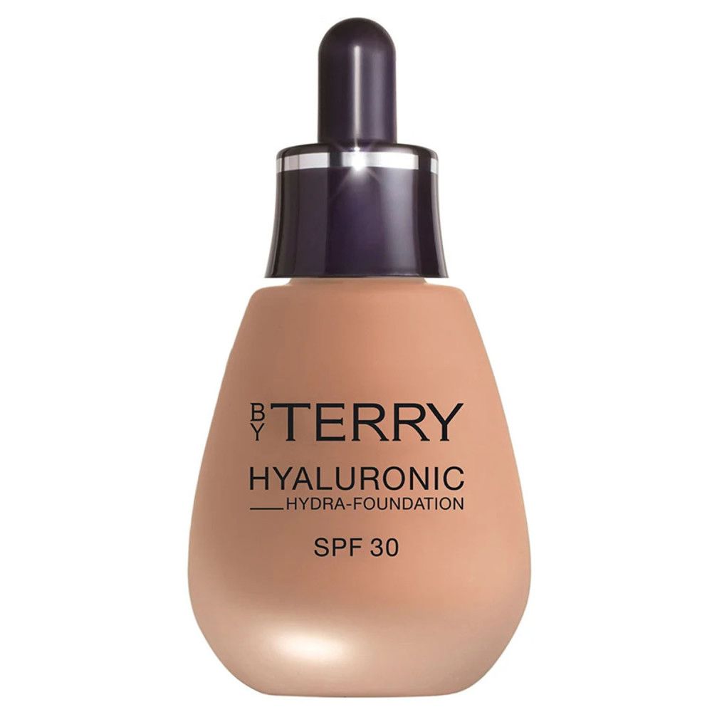 Foundationfles met pipet. Opschrift: By Terry, Hyaluronic Hydra-Foundation SPF 30.