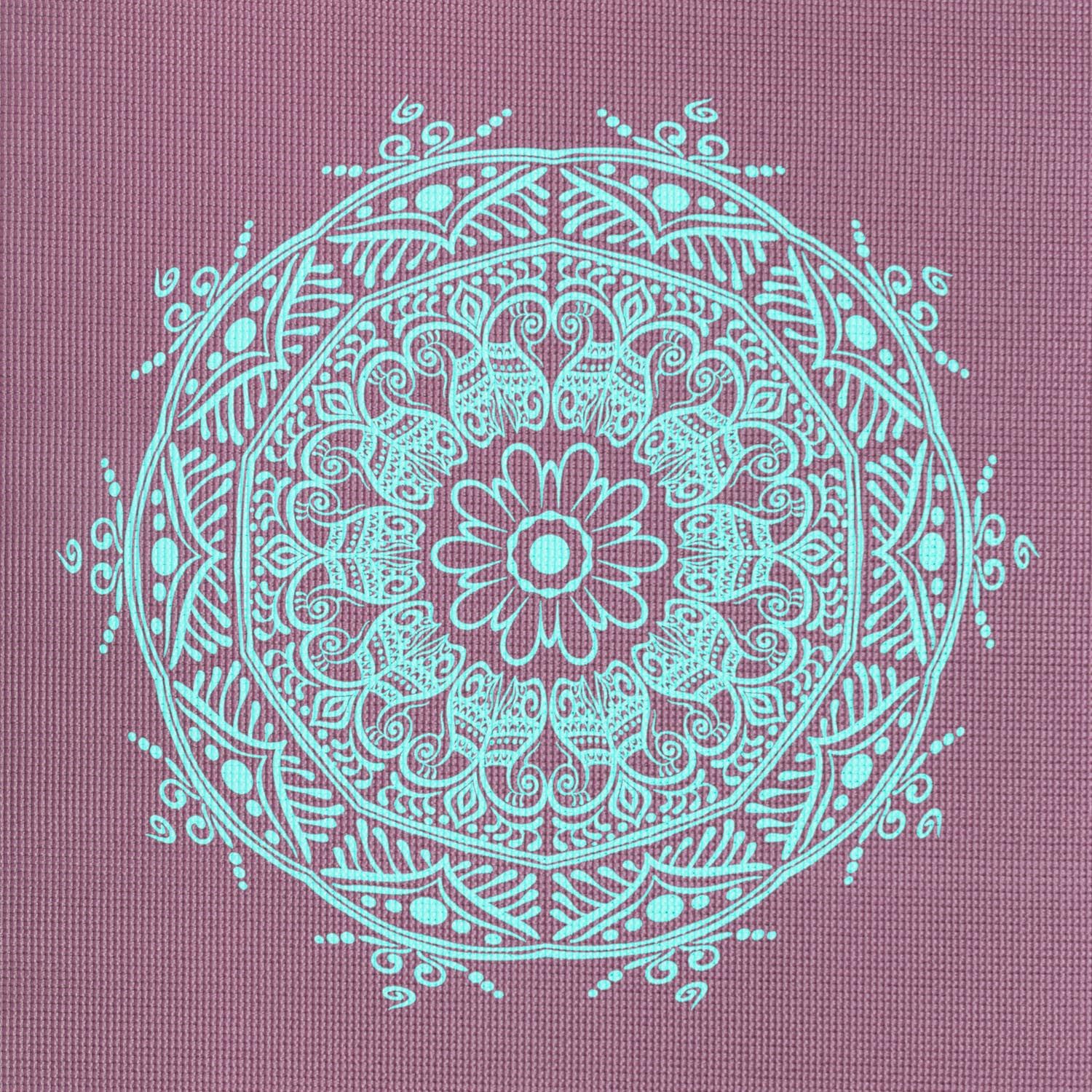bodhi LEELA Collectie PVC yogamat aubergine/turquoise