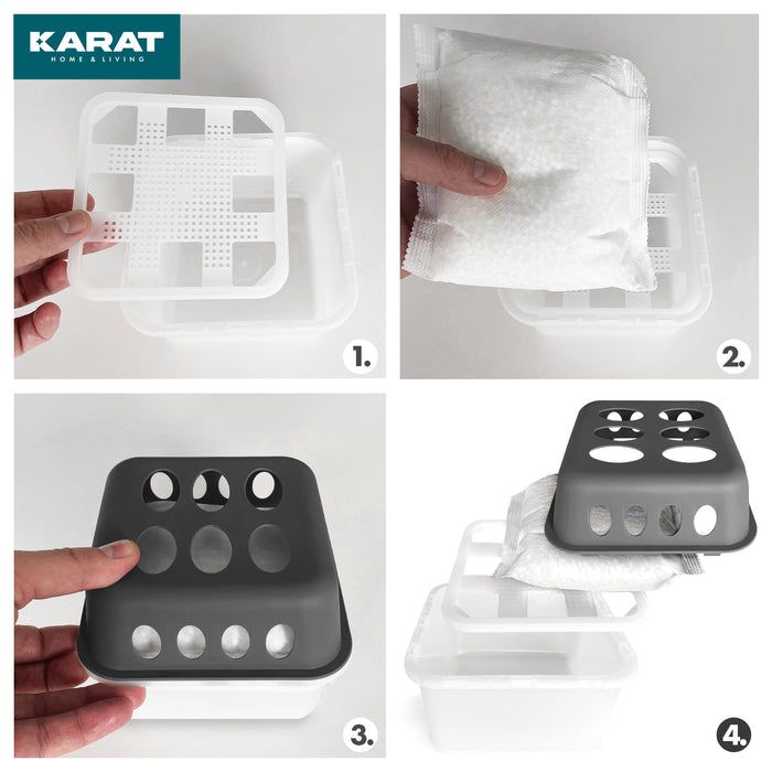 KARAT Déshumidificateur Hava - Déshumidificateur à granulés Gris