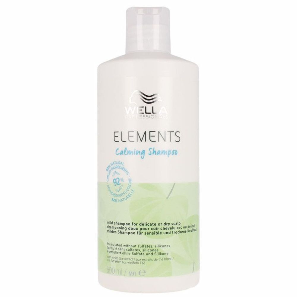 Fles Wella Elements Kalmerende Shampoo, vooraanzicht.