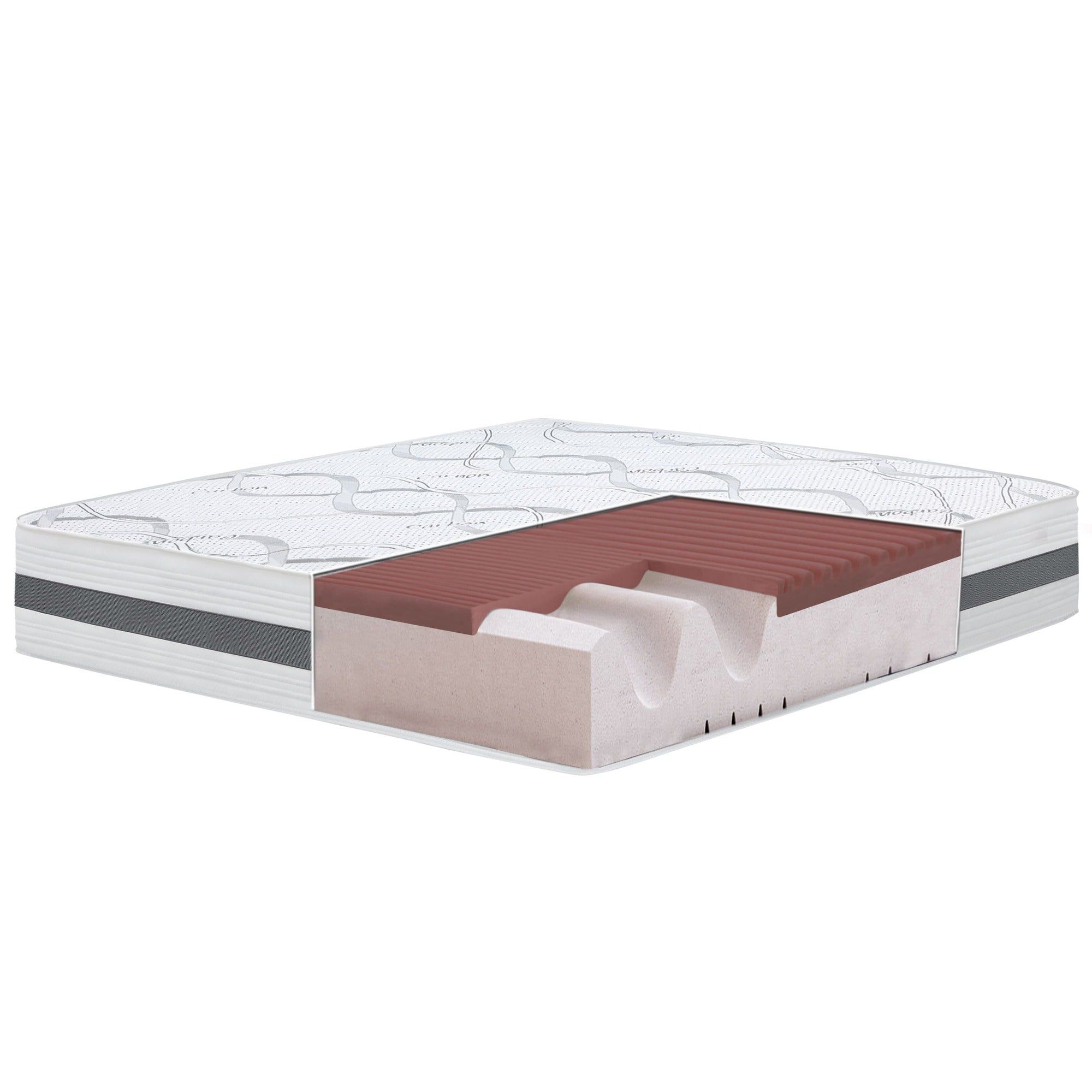 The White Stone Traagschuim Matras 120x190 cm Hoogte 27 cm | Hypoallergeen en Ademend Tijk