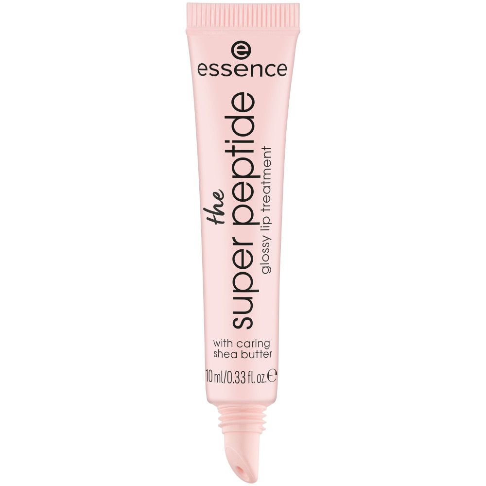 Tube rose avec nom du produit et ingrédients. Marque 'essence'.