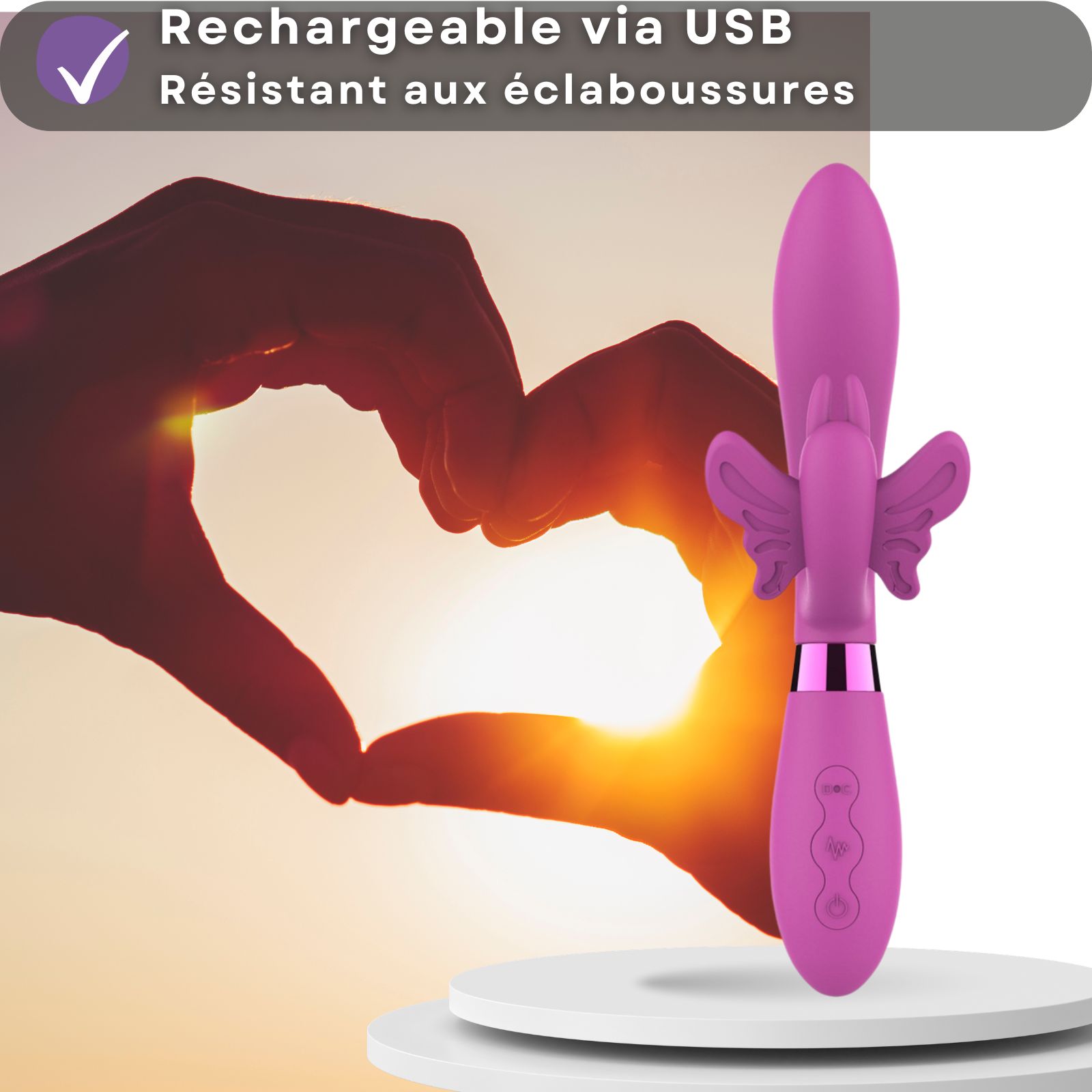 Lovelyness - Vibromasseur avec oreilles de lapin "Farfalla" 1 pc(s) -  Farmaline