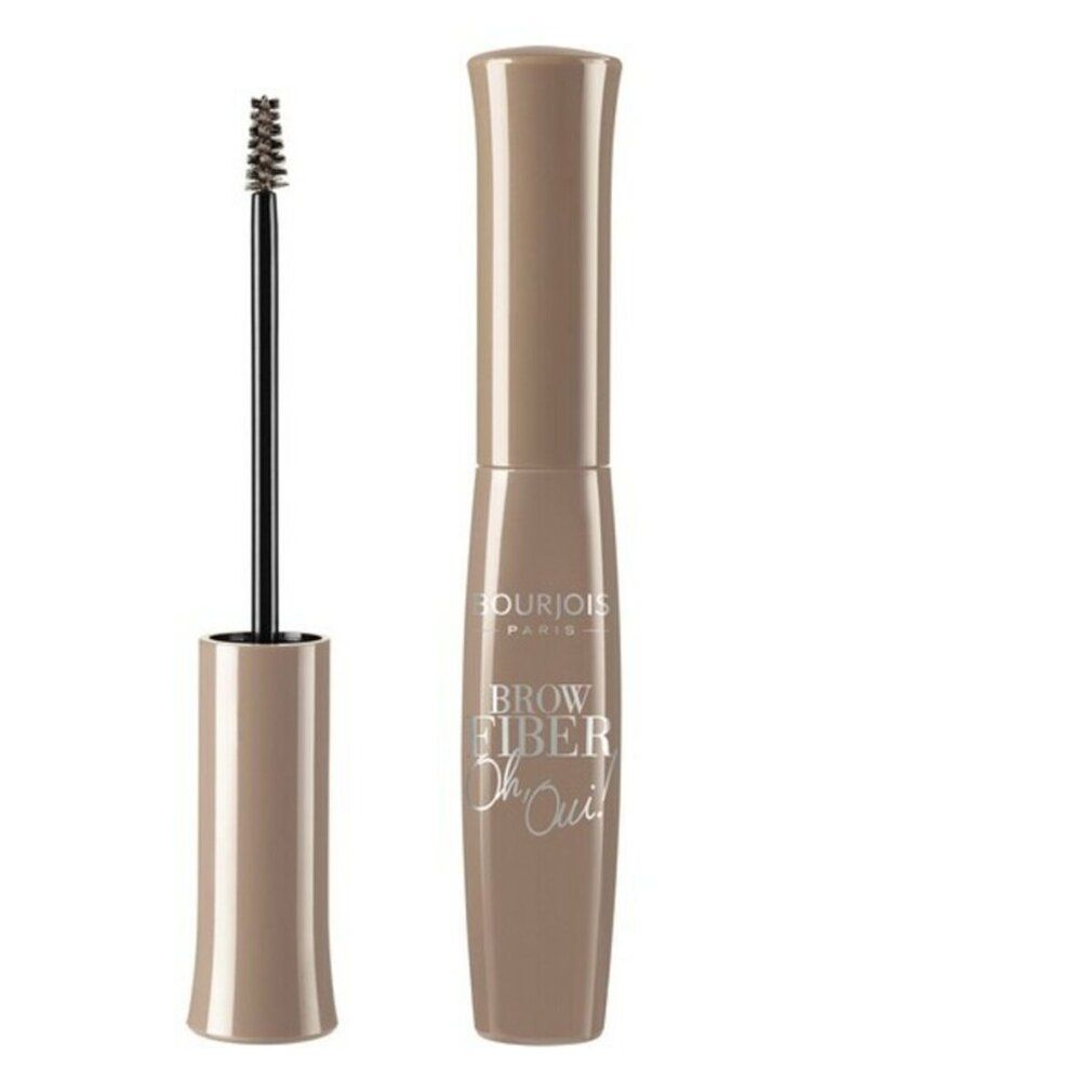 Mascara à sourcils avec brosse et contenant. Inscription: Bourjois Paris, Brow Fiber Oh Oui. Teinte: Blond.