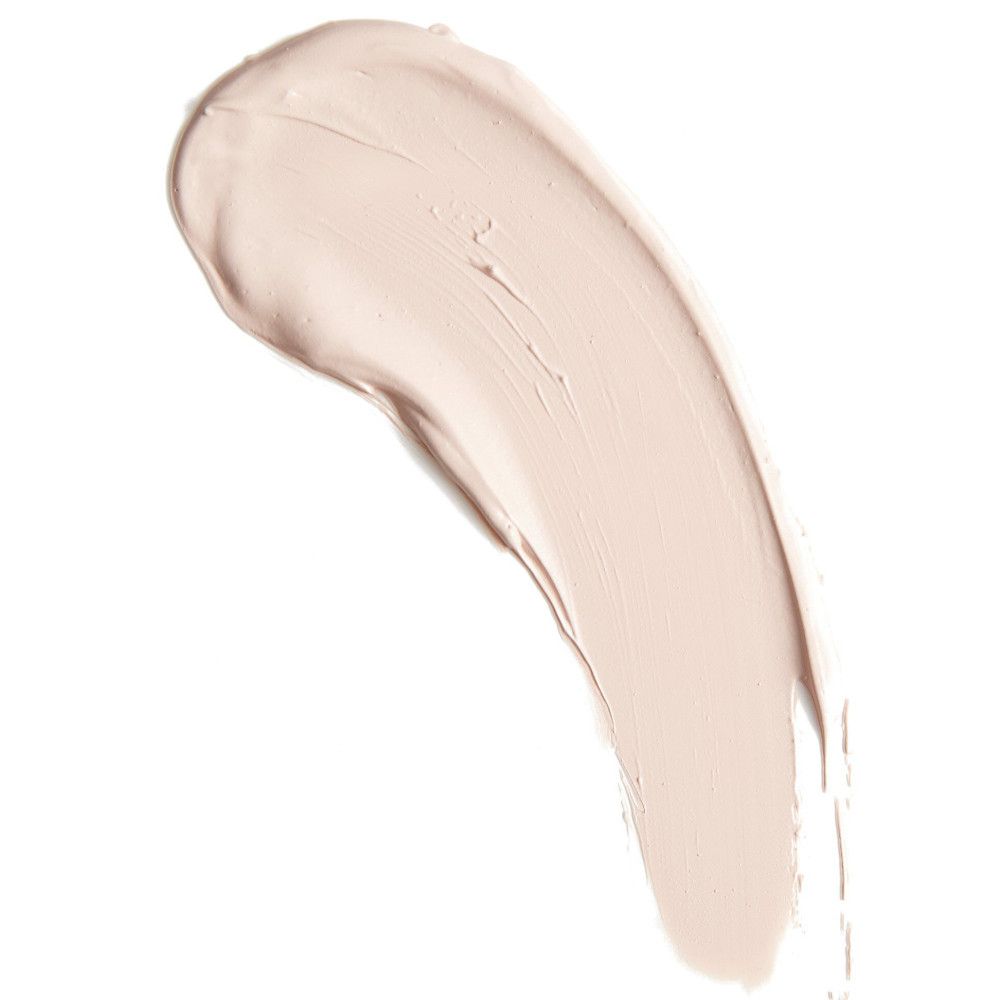 Échantillon de correcteur clair. Texture crémeuse. Sur fond clair.