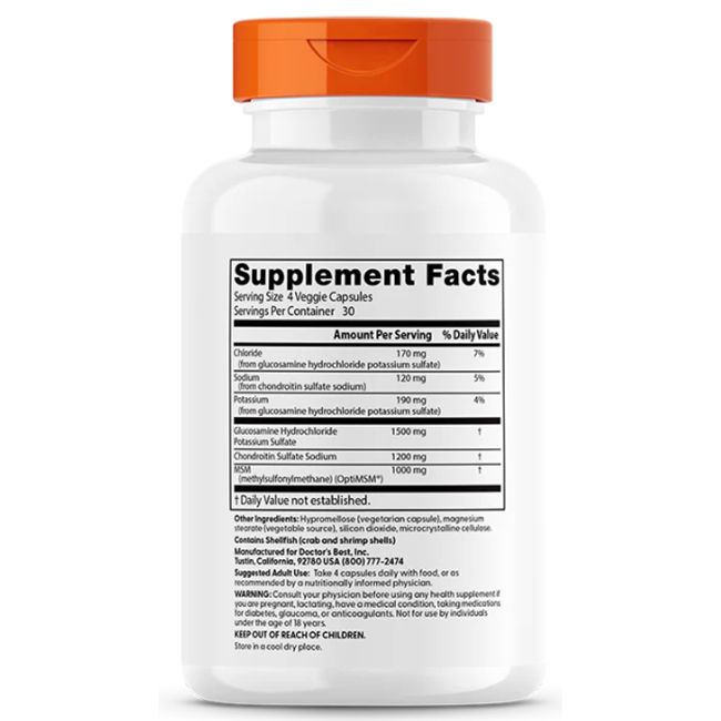 Doctor's Best Glucosamine Chondroitin MSM with OptiMSM