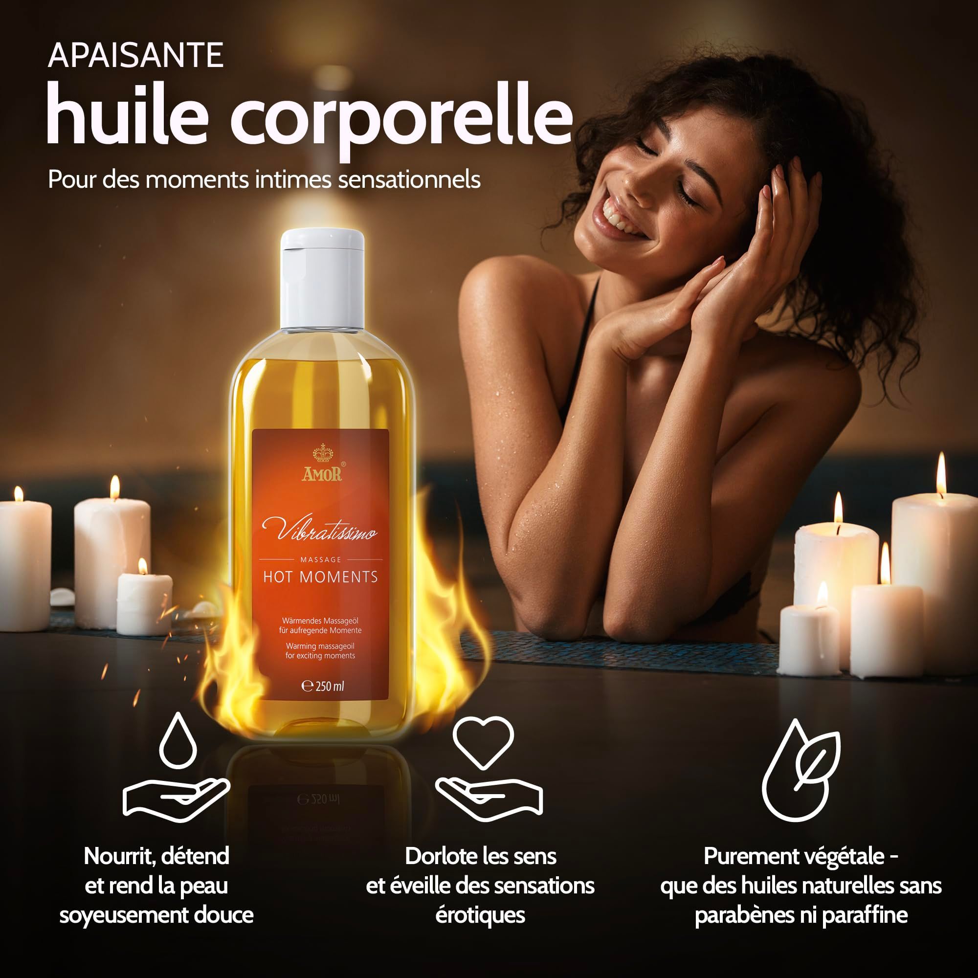 Vibratissimo Huile de Massage Hot Moments