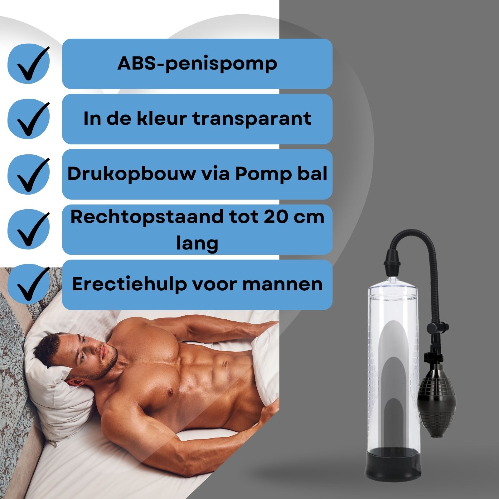 Lovelyness - Penispomp met pompbal - Transparant