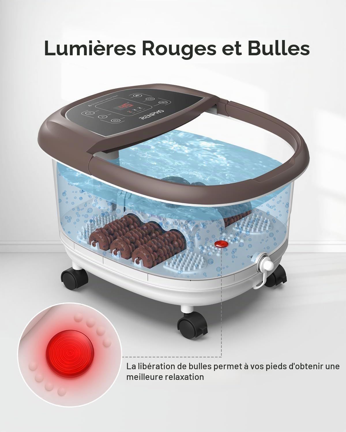 RENPHO Bain de Pieds avec Fonction Massage