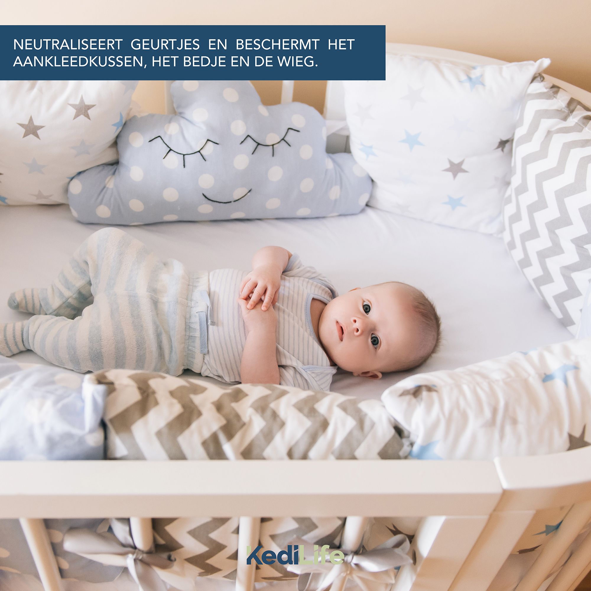 KediLife Wegwerp aankleedkussen voor baby's 40x60