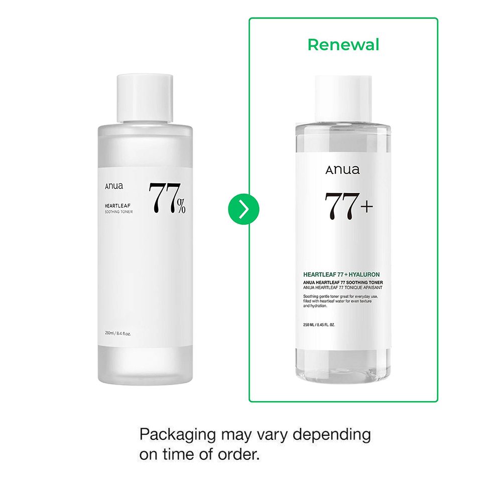 Vergelijking van twee tonerflessen. "Renewal" en "Packaging may vary".