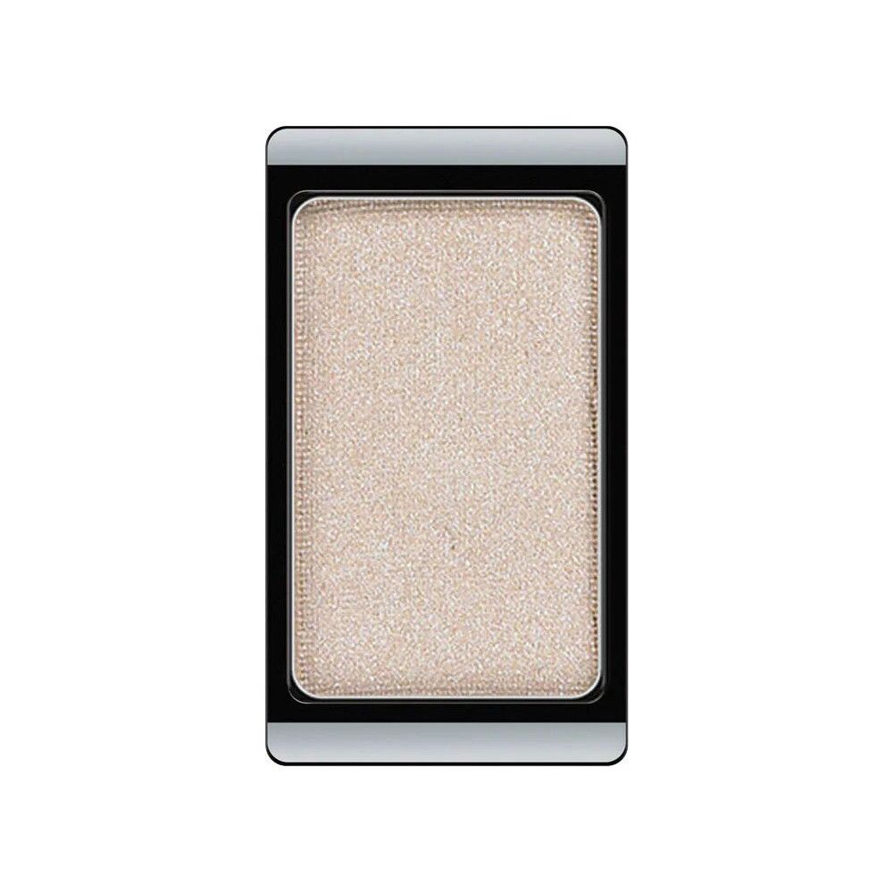 Individuele Artdeco oogschaduw, goudbruin met glitters. Zilverkleurig frame.