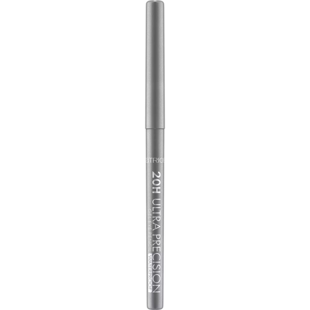 Crayon gel pour les yeux argenté. Inscription : 20H ULTRA PRECISION WATERPROOF. Forme cylindrique et élancée.