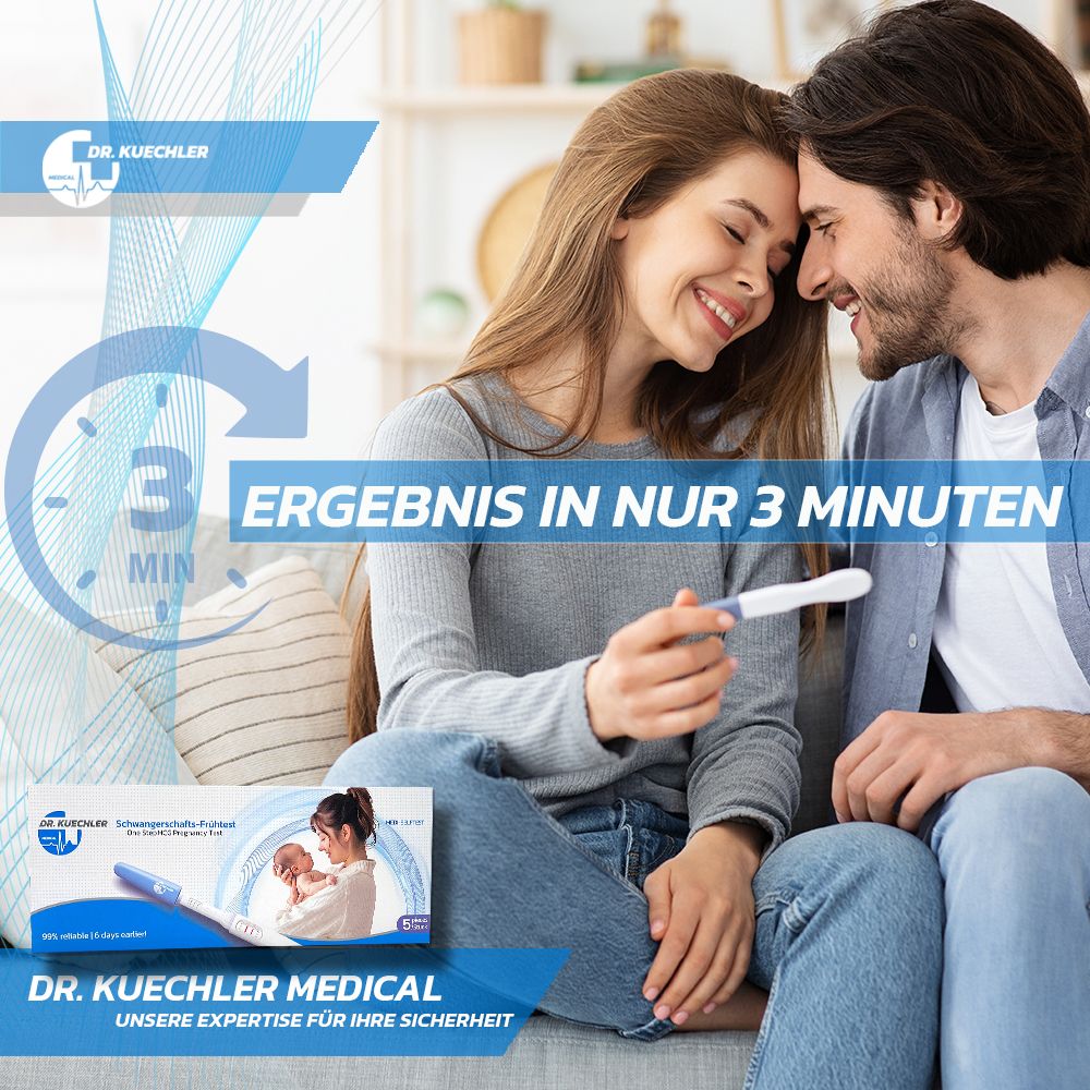 Test de grossesse Dr. Kuechler: Résultat en 3 minutes.