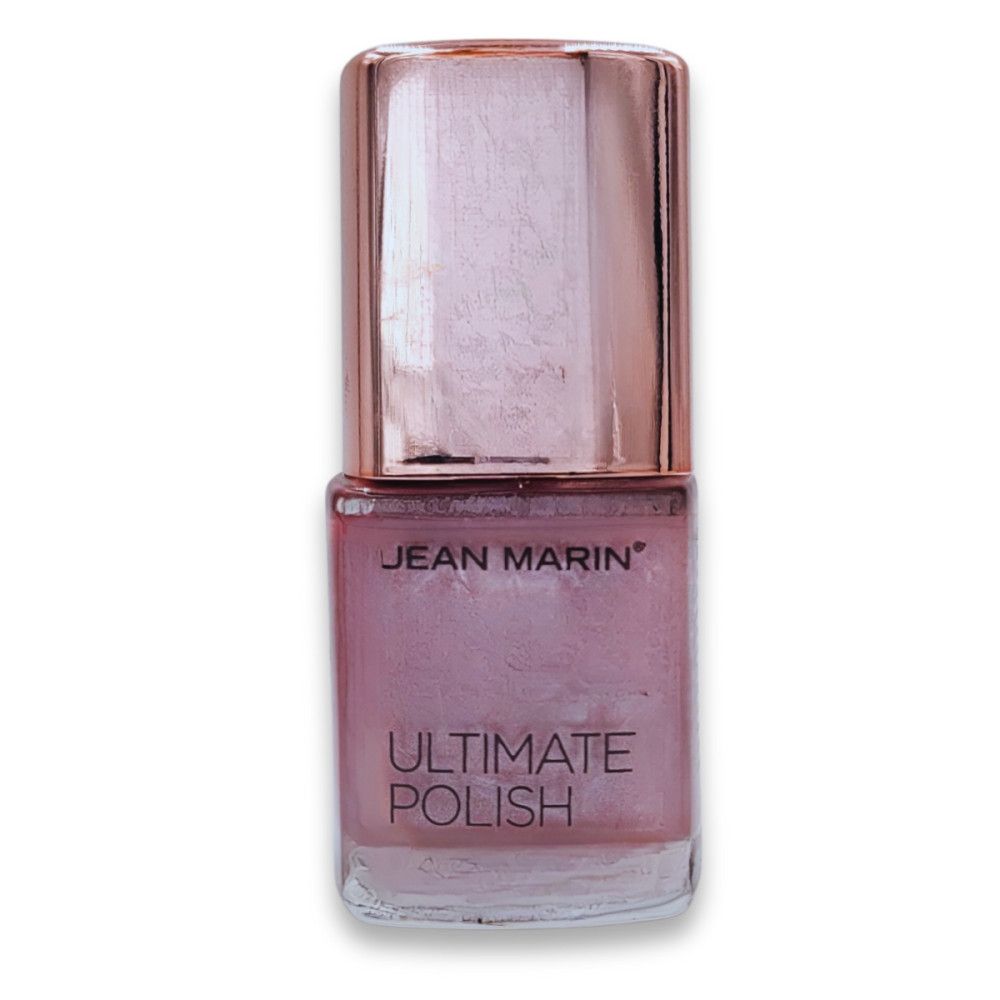 Flacon de vernis à ongles Jean Marin Ultimate Polish. Teinte rose avec bouchon or rose.