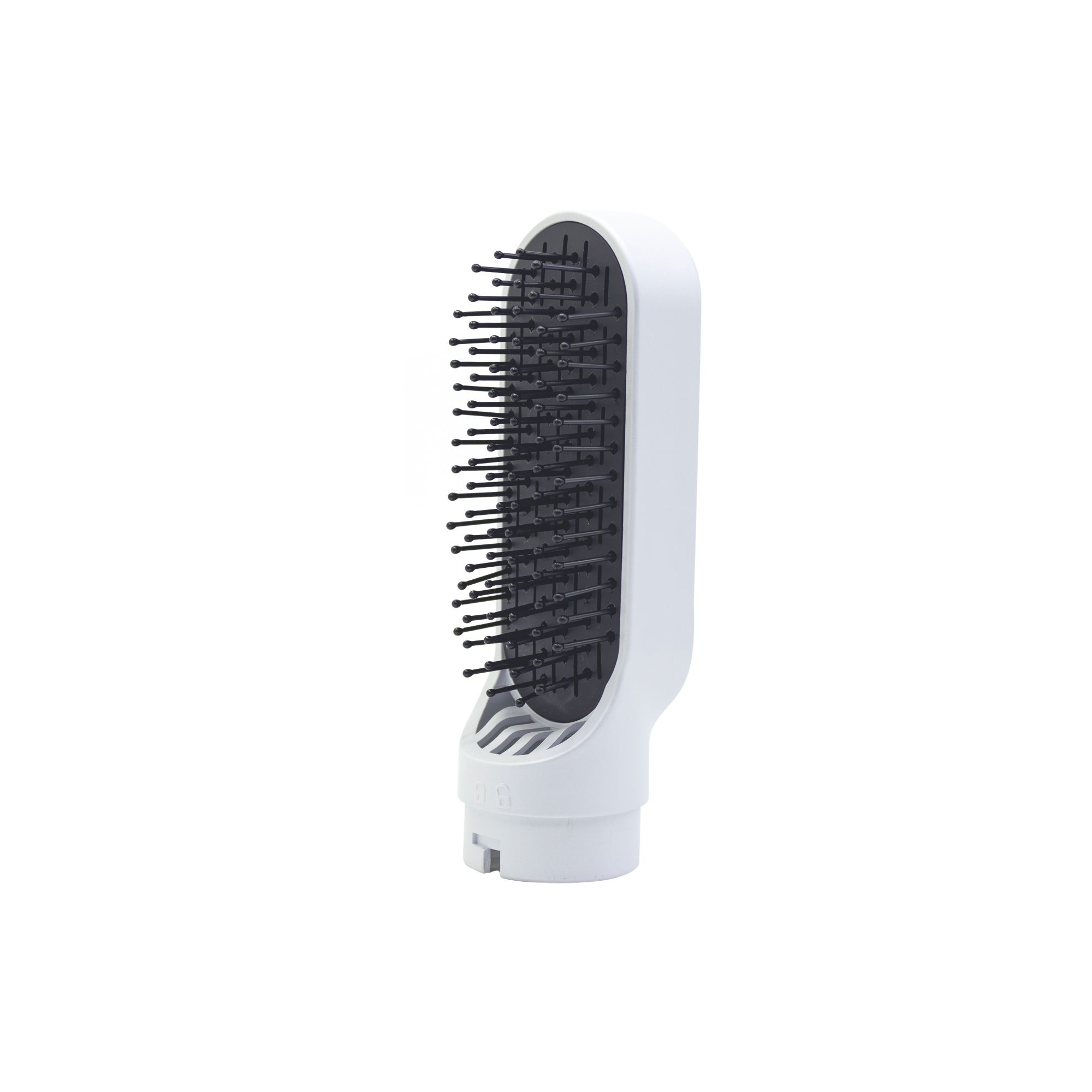 Witte opzetstuk voor Erth Beauty 5-in-1 Airflow. Zwarte borstelharen. Afgeronde vorm.
