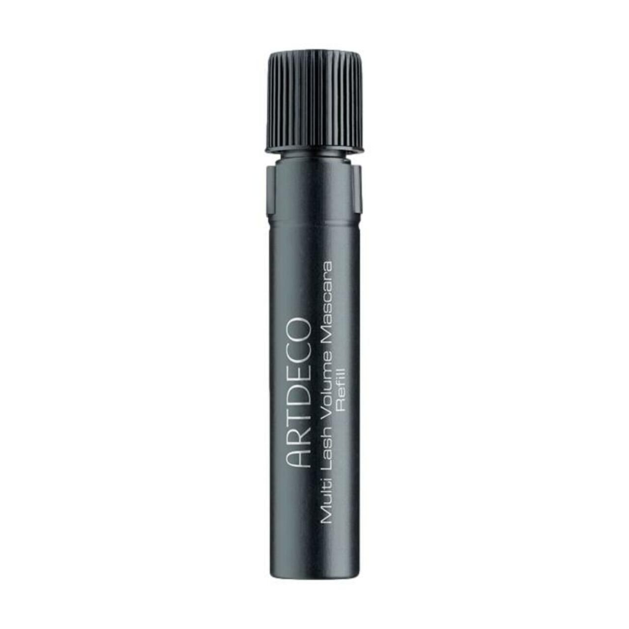 Zwarte mascara navulling. Artdeco Multi Lash Volume Mascara Refill. Zwarte cilindrische huls met zwarte dop.
