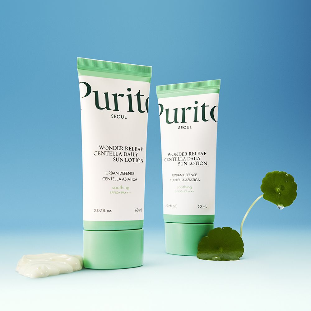 Twee tubes PURITO Wonder Releaf Centella Daily Sun Lotion SPF 50+ PA++++.