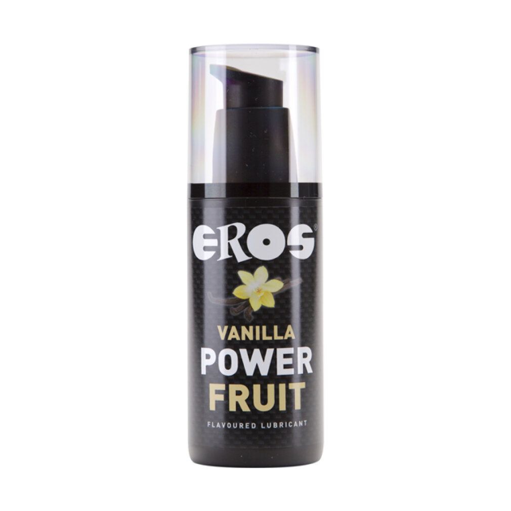 Eros Power Fruit Massagegel Vanille, 100ml fles met pompdispenser.